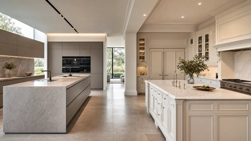 Choosing Between a Modern eggersmann and a Traditional Christopher Peacock Kitchen