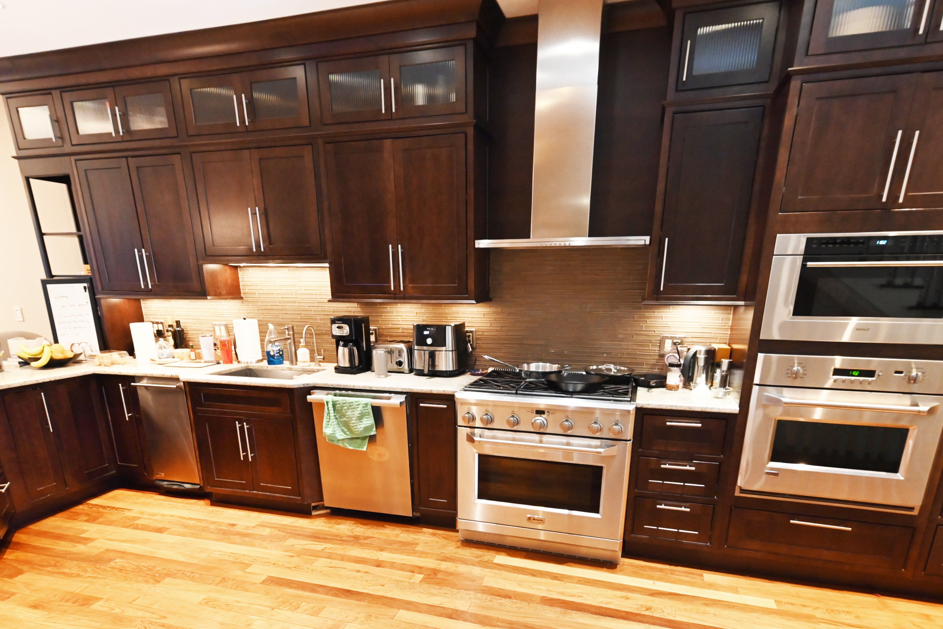 Custom Dignified Chestnut Transitional Pre-Owned Kitchen