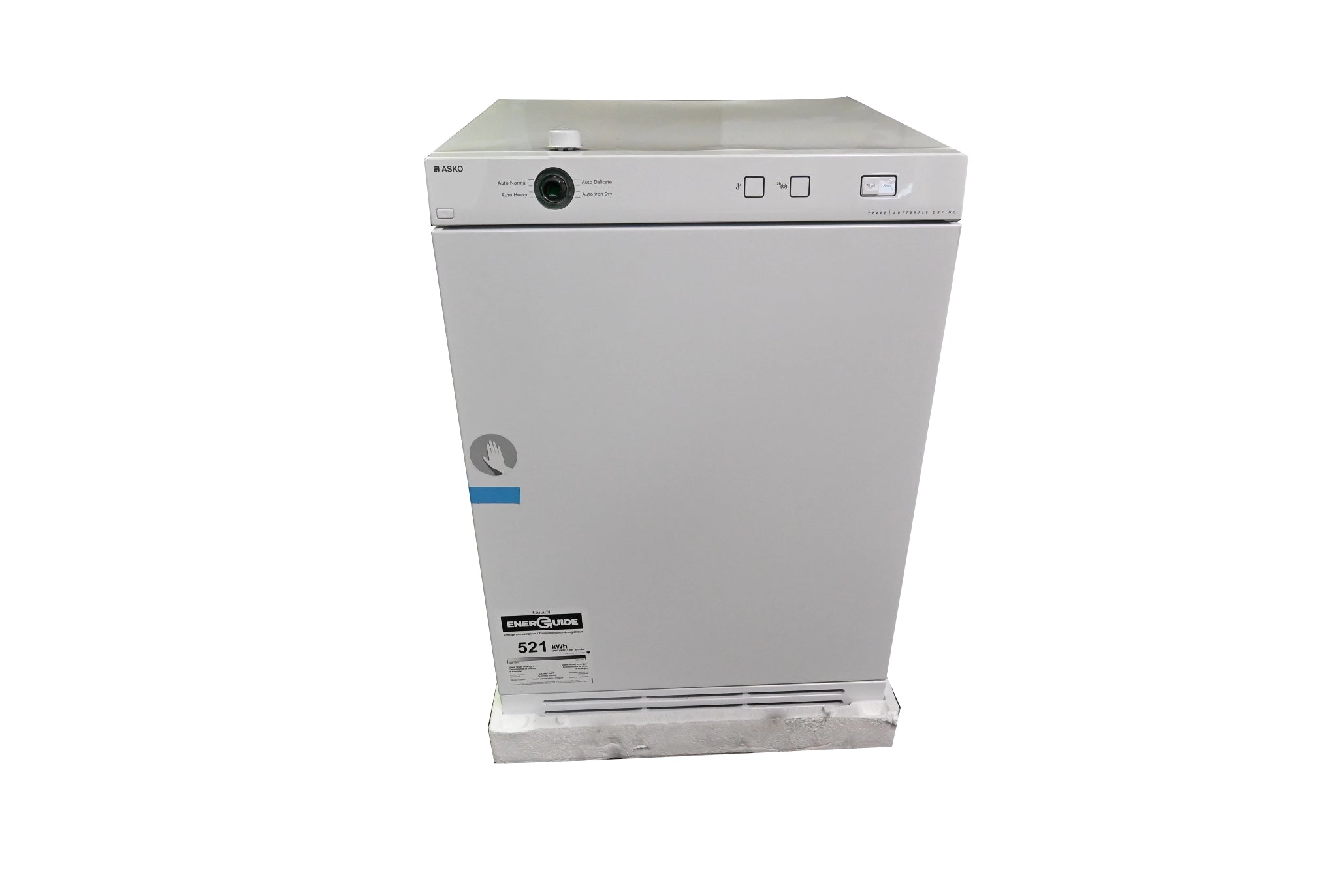 Asko T744CW 24" White Front Load Electric Dryer