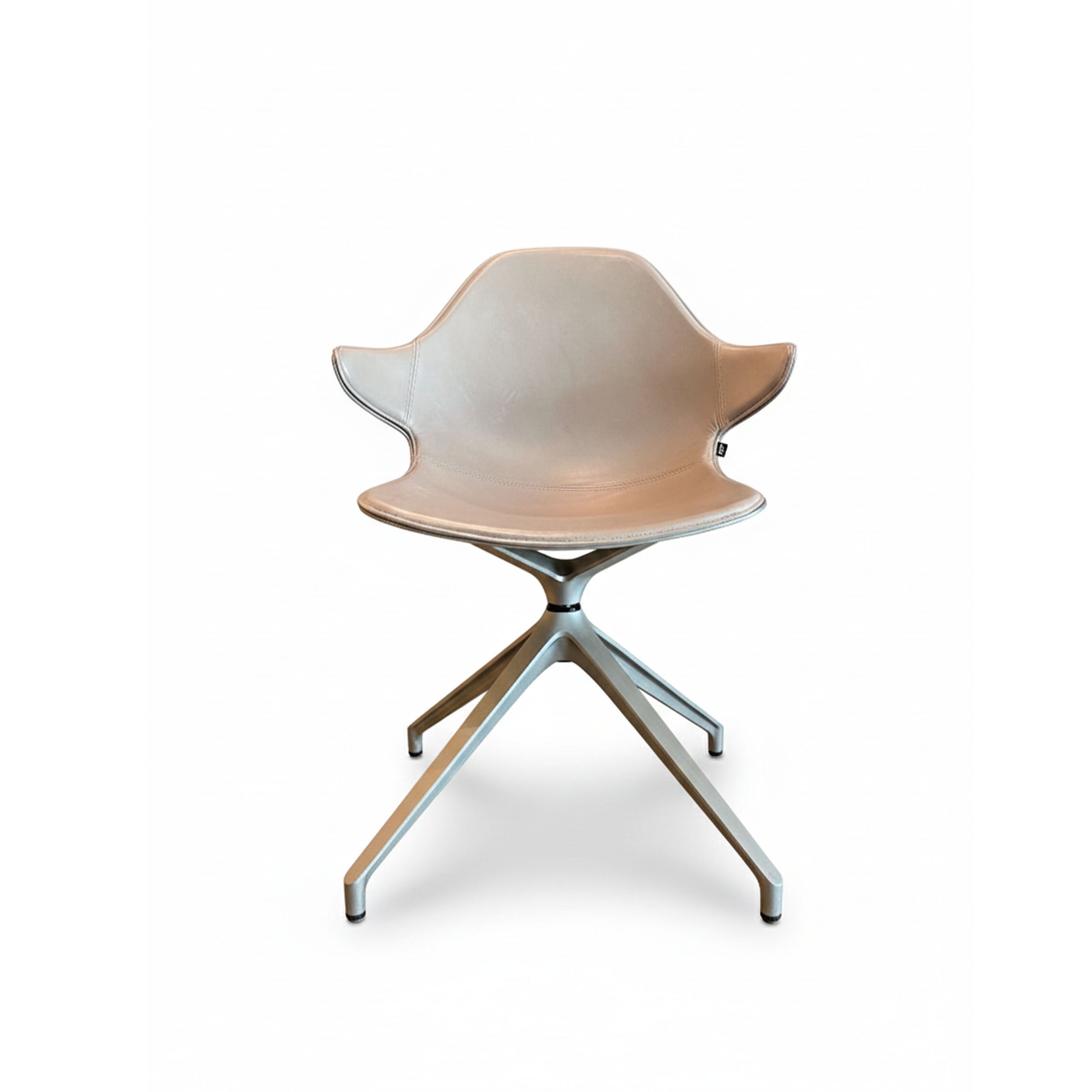 KFF Kirk Swivel Chair - Aluminum & Leather – Aurora Circ