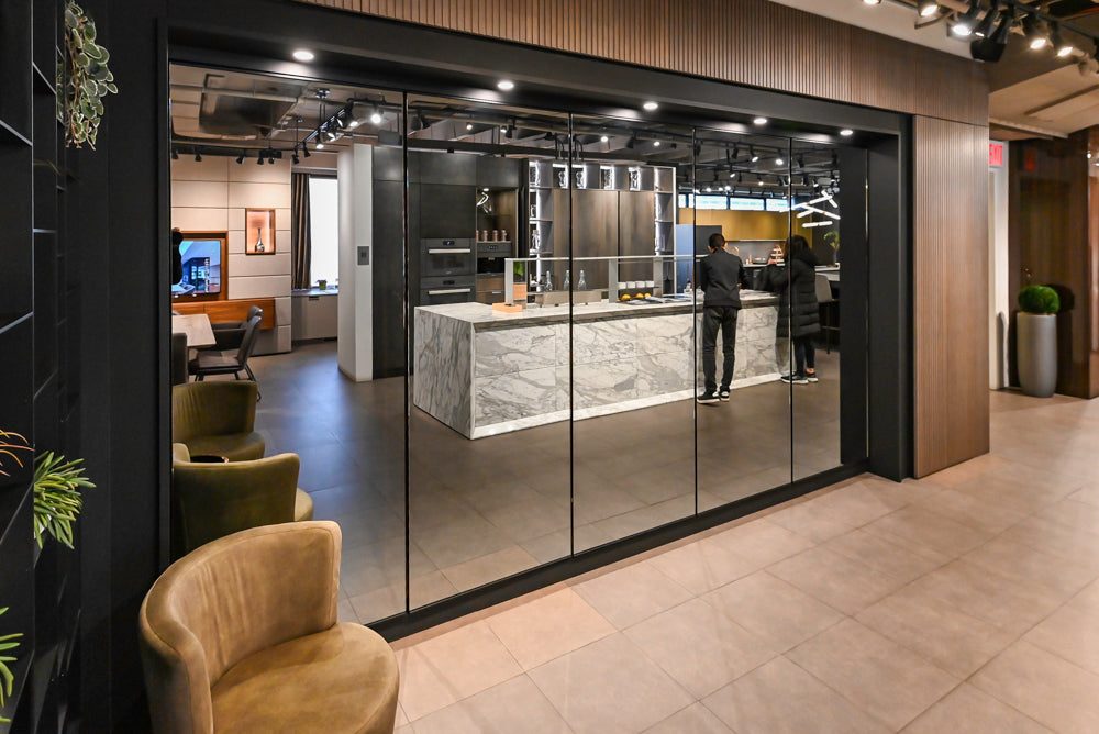 Eggersmann Work's Glass Paneled Kitchen Storage Display