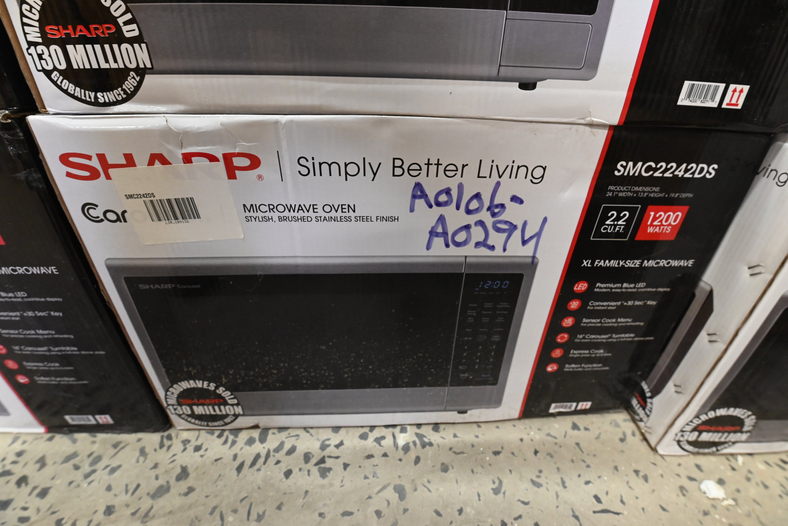 Sharp SMC2242DS 24" Stainless Steel Countertop Microwave