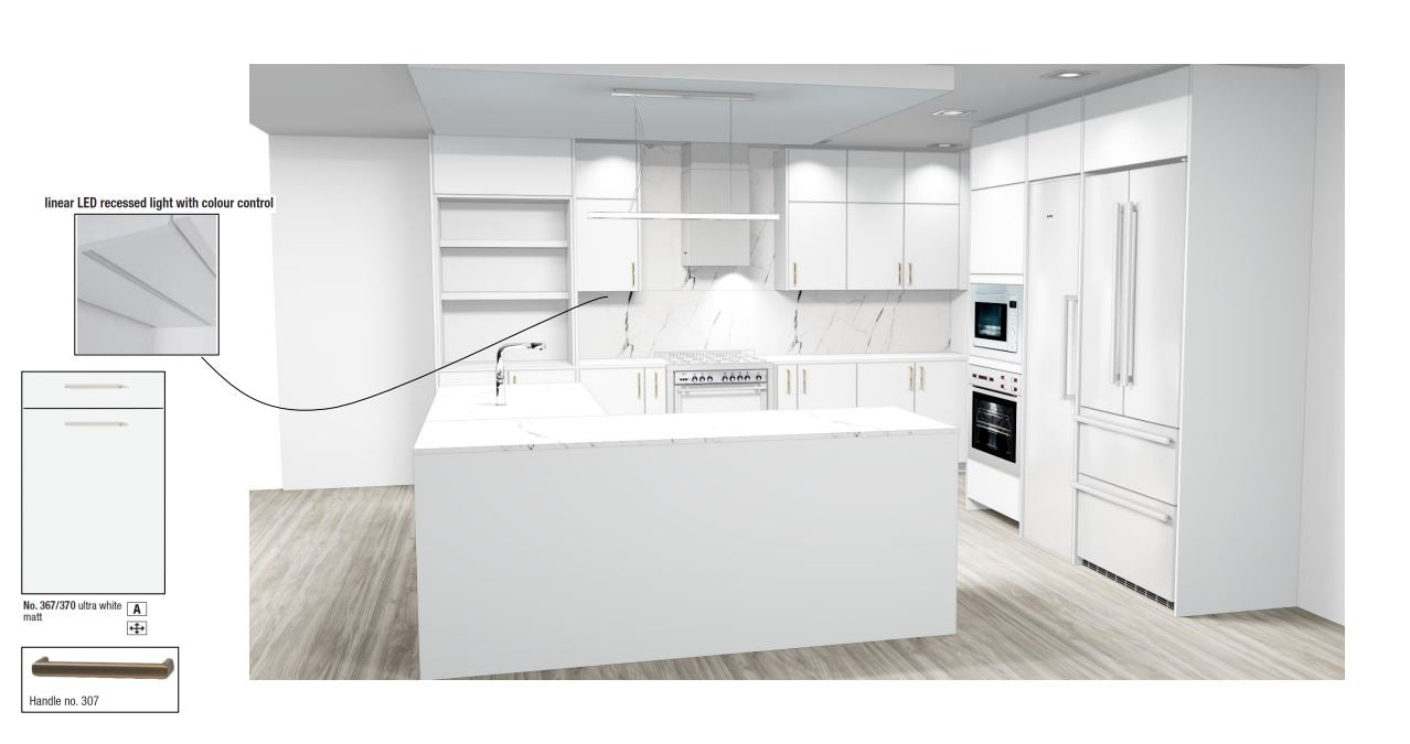 Ultra White Modern New-in-Box Kitchen W/ Butler’s Pantry