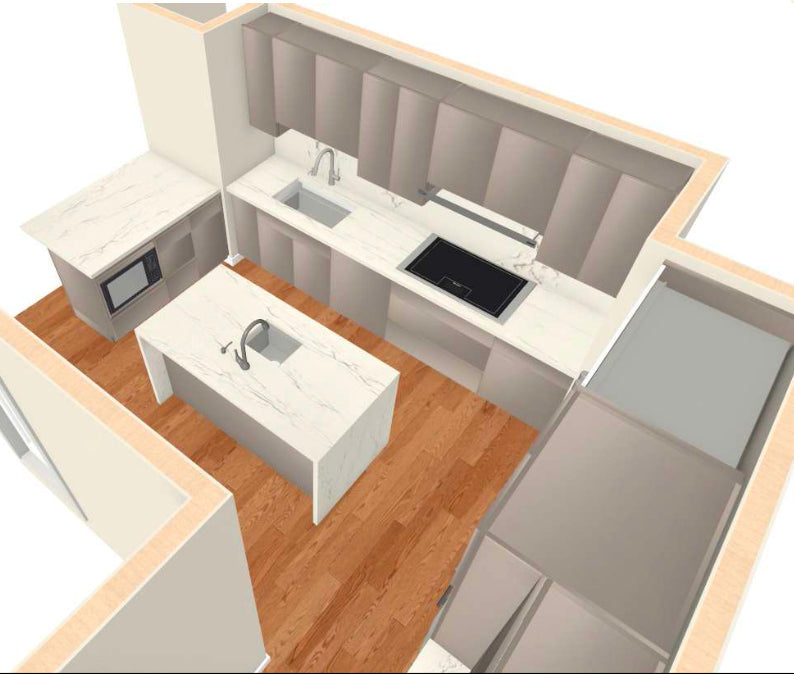 Crystal Cabinets Works Modern Stone Grey Glossy Kitchen Cabinets