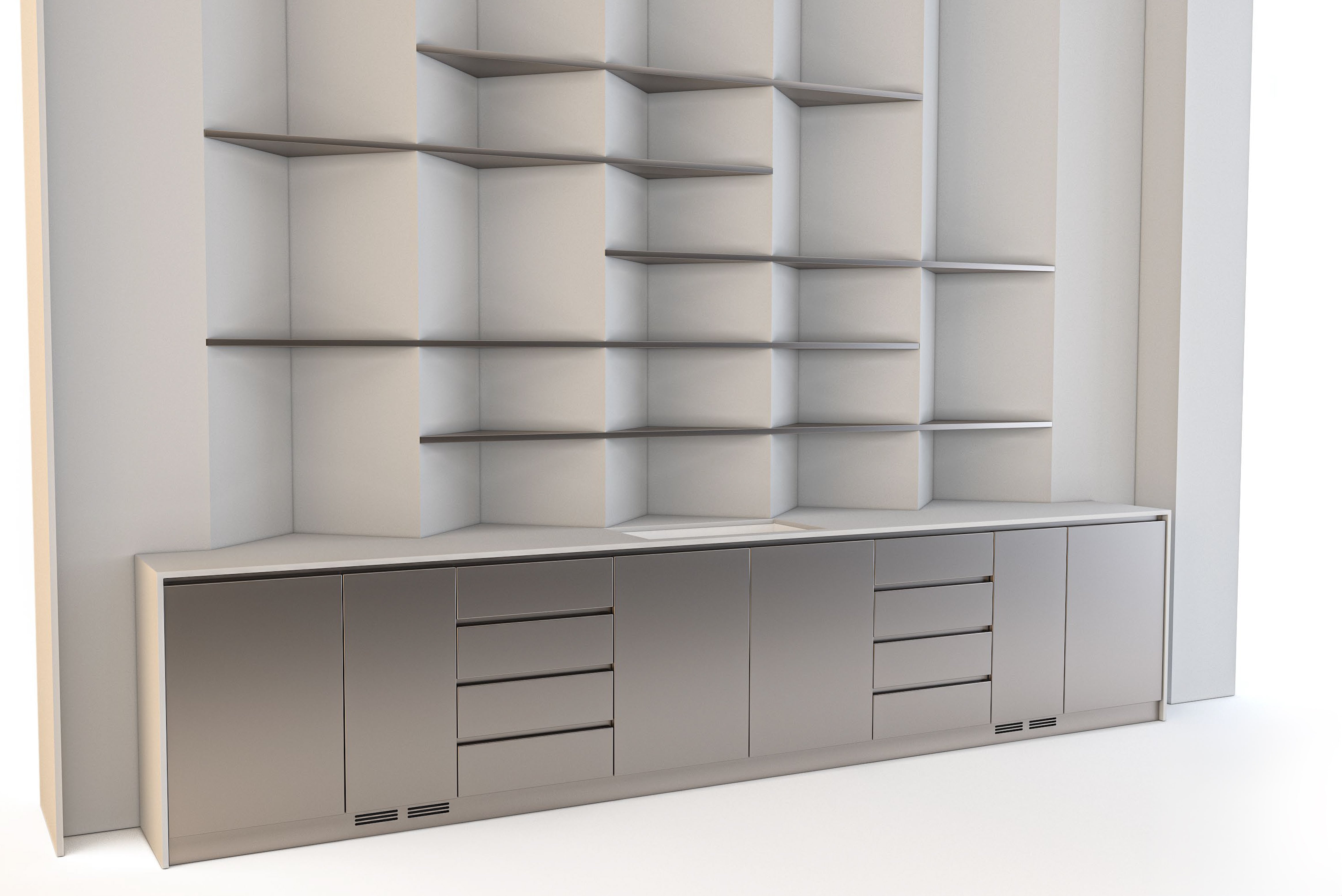 Arditi Collection Modern Brown Washed Wet Bar