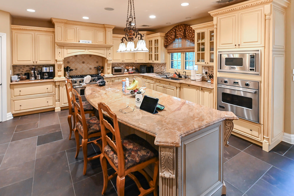 Custom Traditional Cream Kitchen with Island, Butler's Pantry and Viki ...