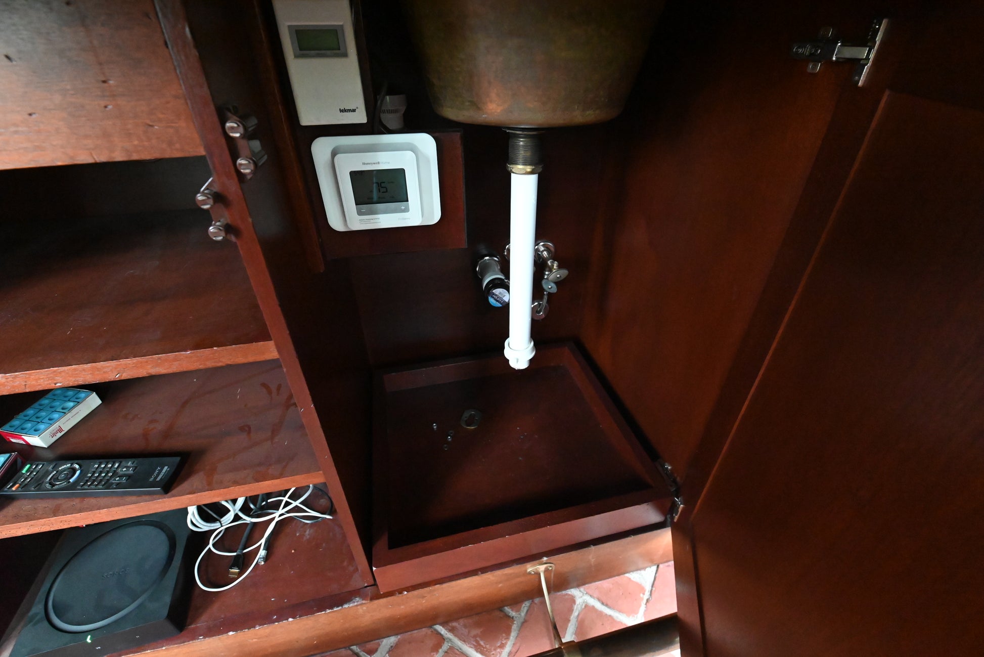 Traditional Wooden Wet Bar with Sink