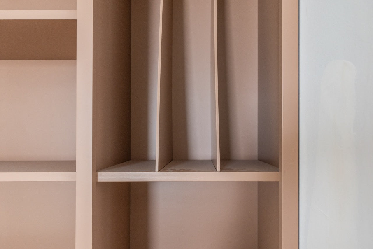 Plato Designer Custom Painted Pantry with Sensa Vancouver Quartzite