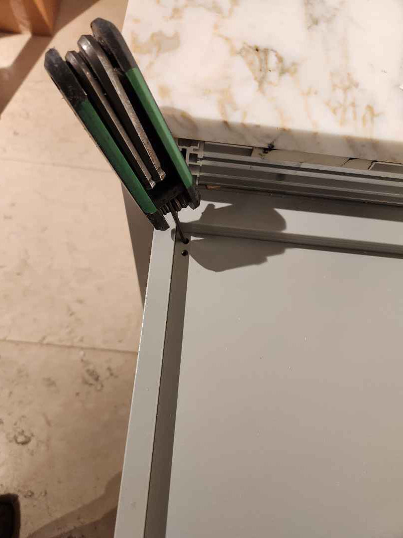 Poliform Artex Glacier White & Moka Modern Kitchen with Marble Countertops and Sub-Zero & Wolf Appliances