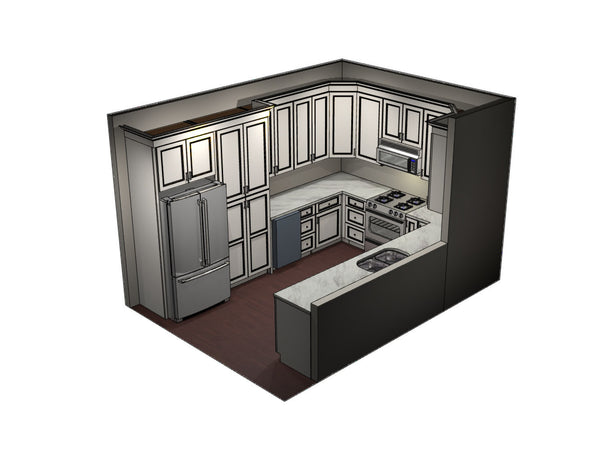 Fabuwood Allure Series Fusion Dove transitional kitchen cabinets