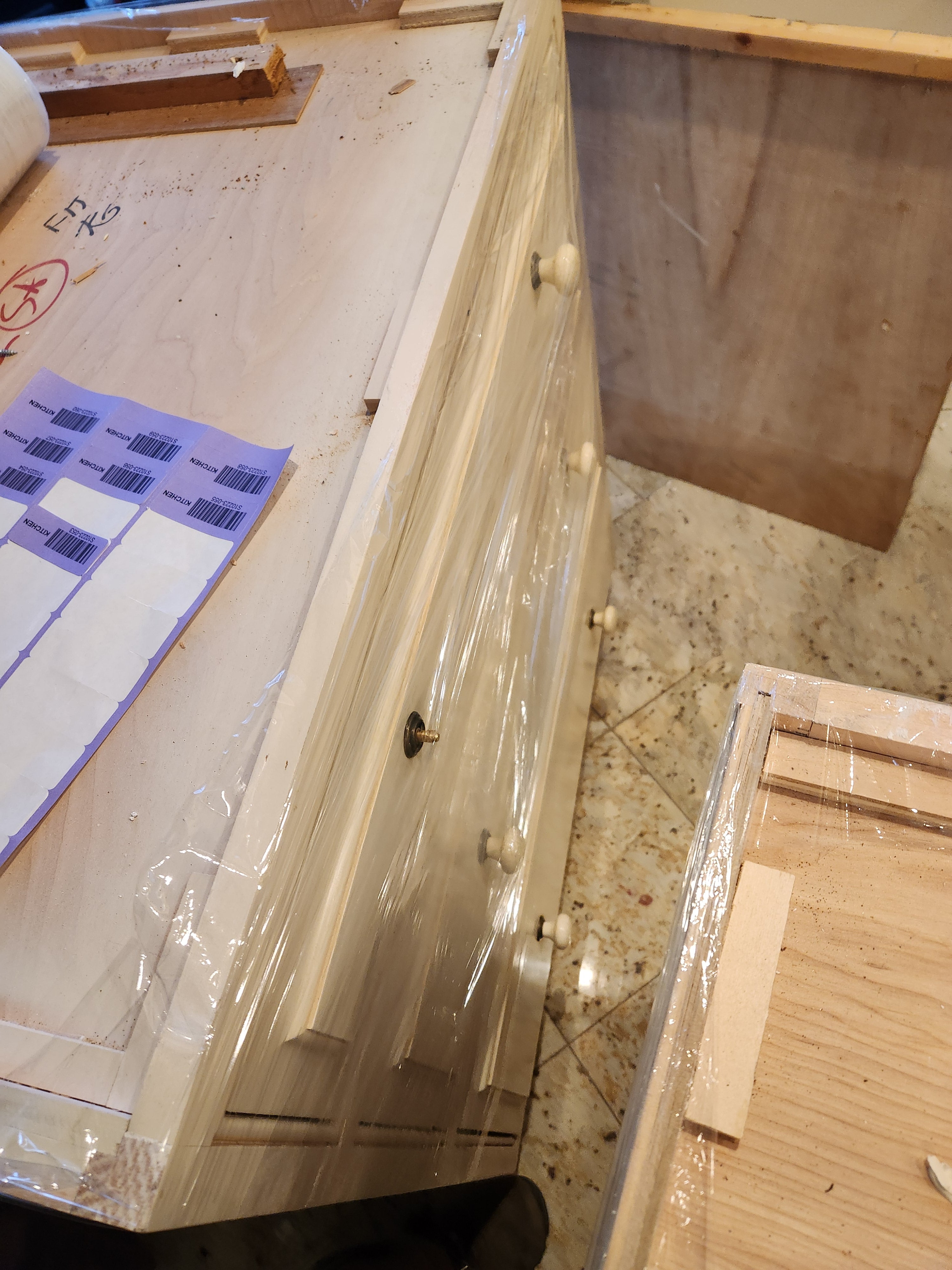 Form LTD Traditional Cream Kitchen with Island, Granite Countertops & Appliances