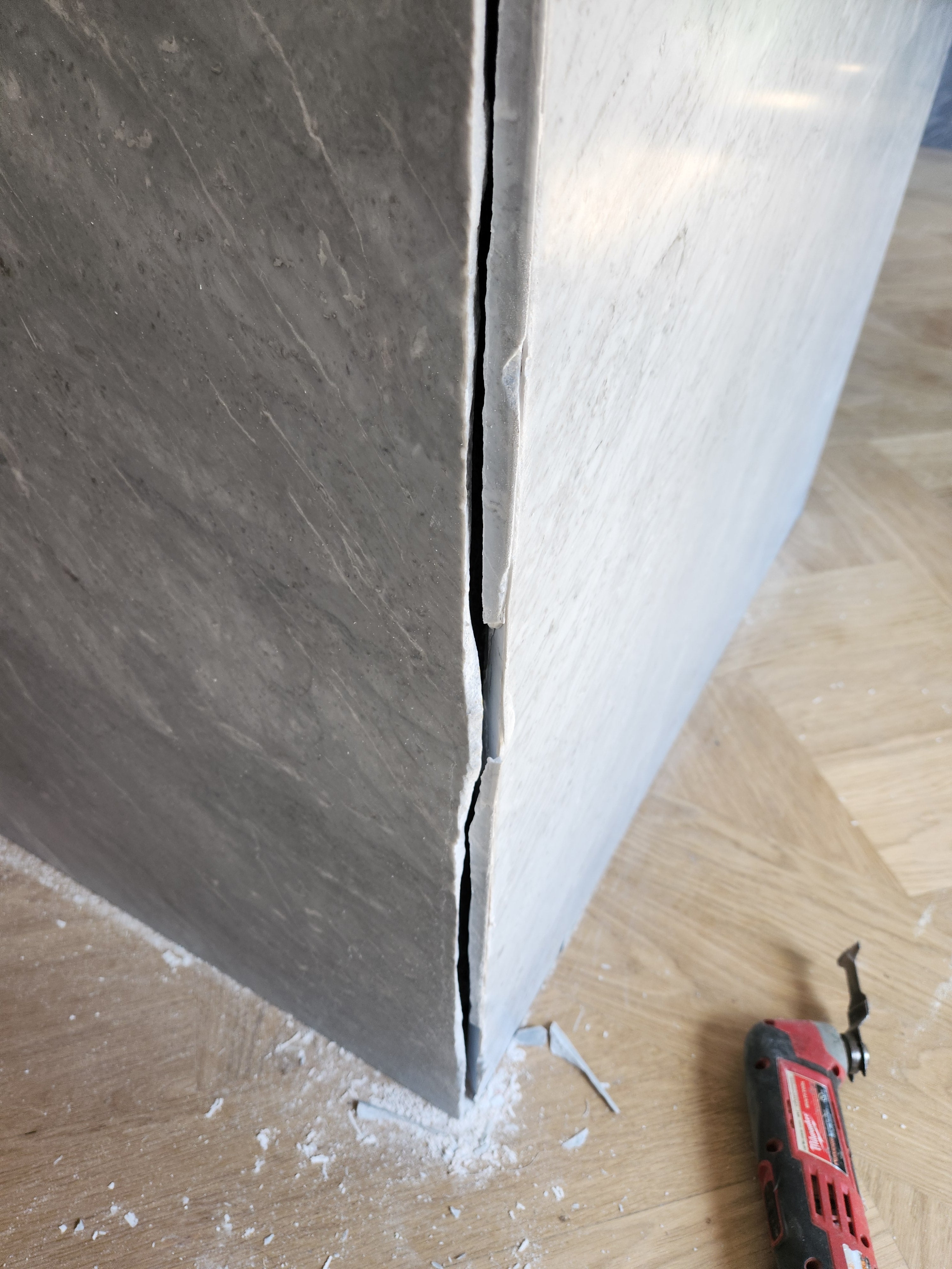 Molteni & C Dada Modern White Oak Kitchen with Marble Countertops & Gaggenau Appliances