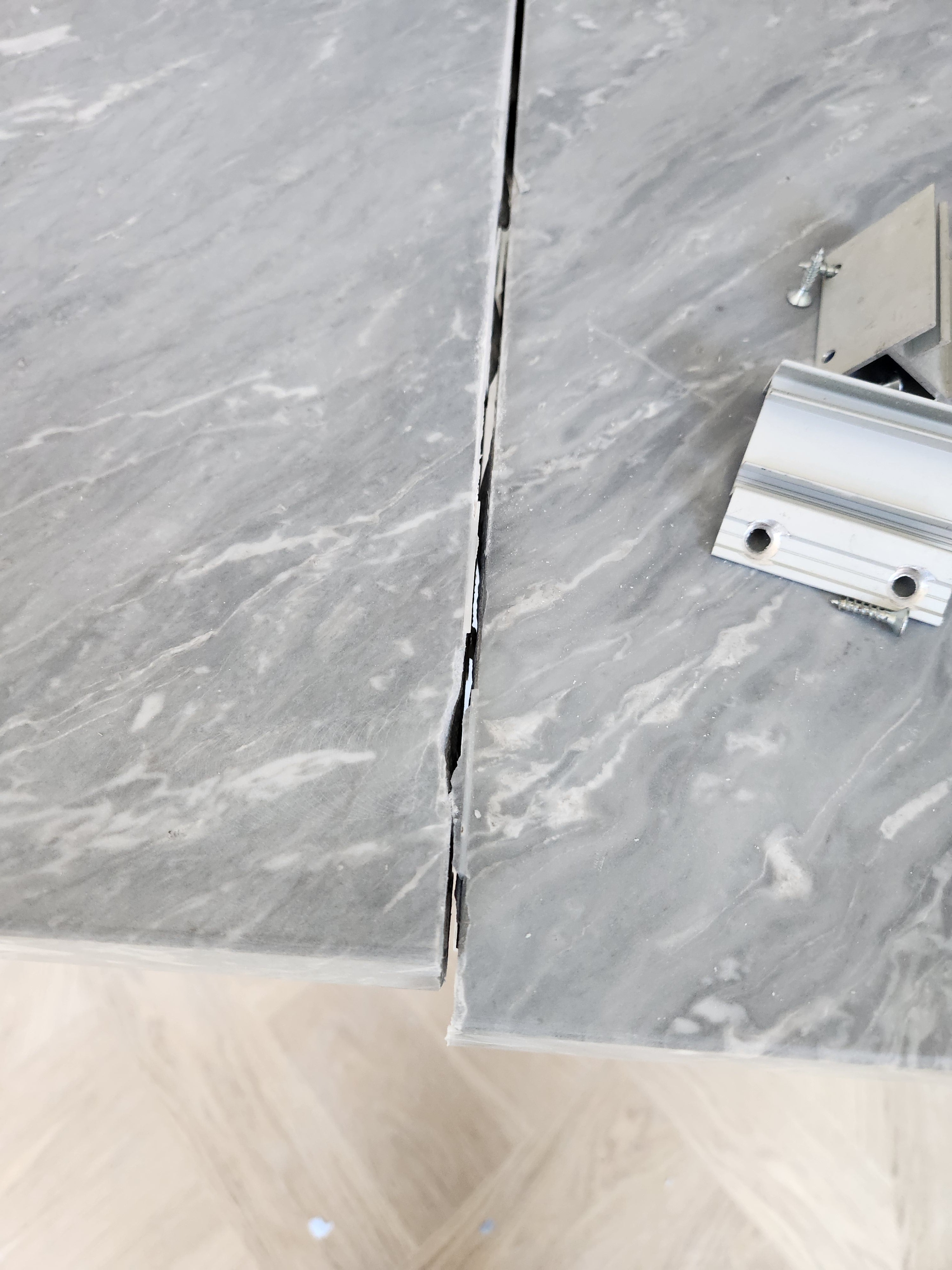 Molteni & C Dada Modern White Oak Kitchen with Marble Countertops & Gaggenau Appliances