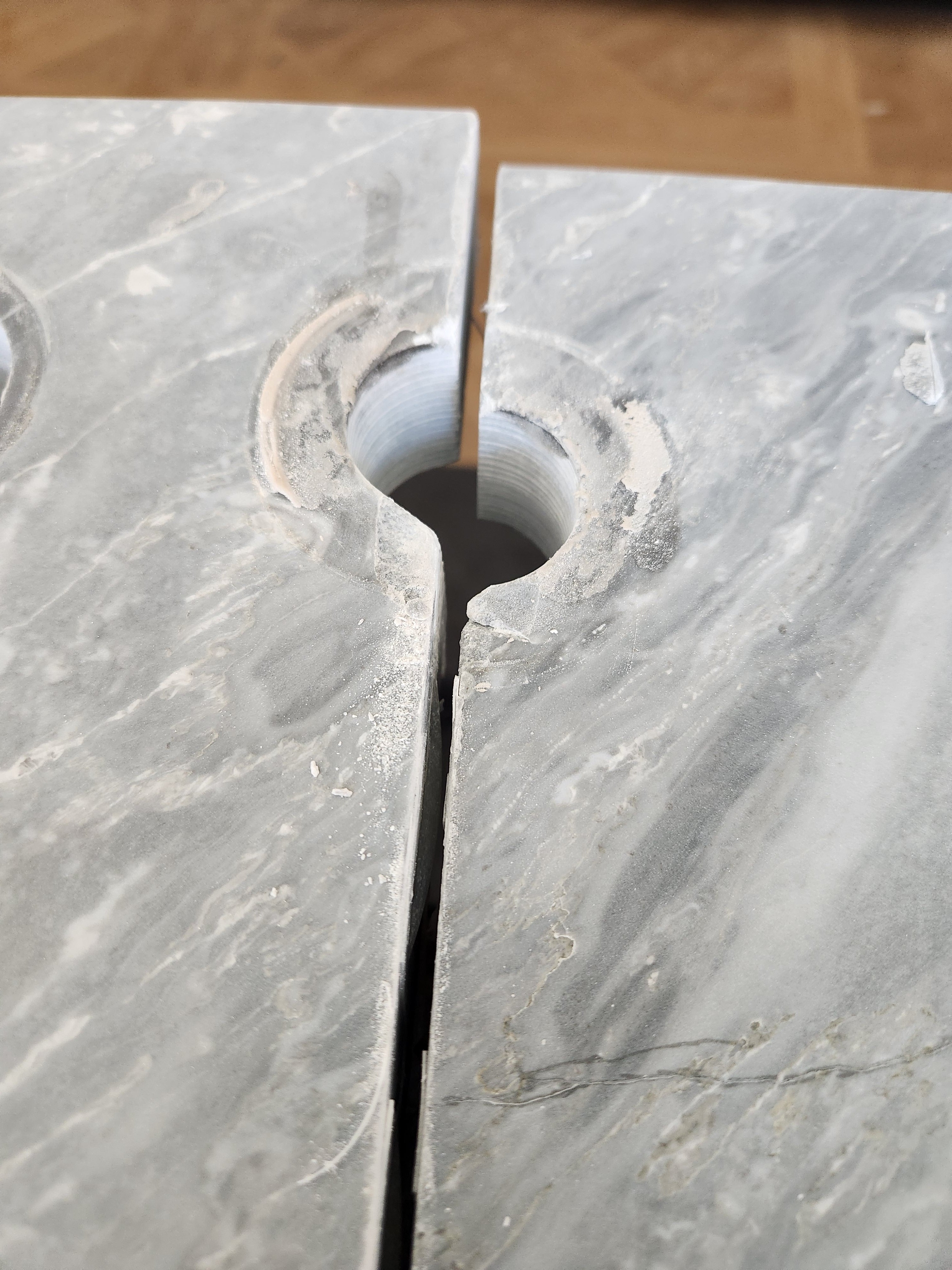 Molteni & C Dada Modern White Oak Kitchen with Marble Countertops & Gaggenau Appliances