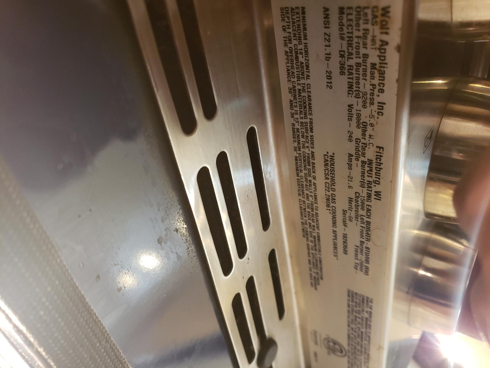 Wolf DF366 36" Stainless Steel Dual Fuel Range