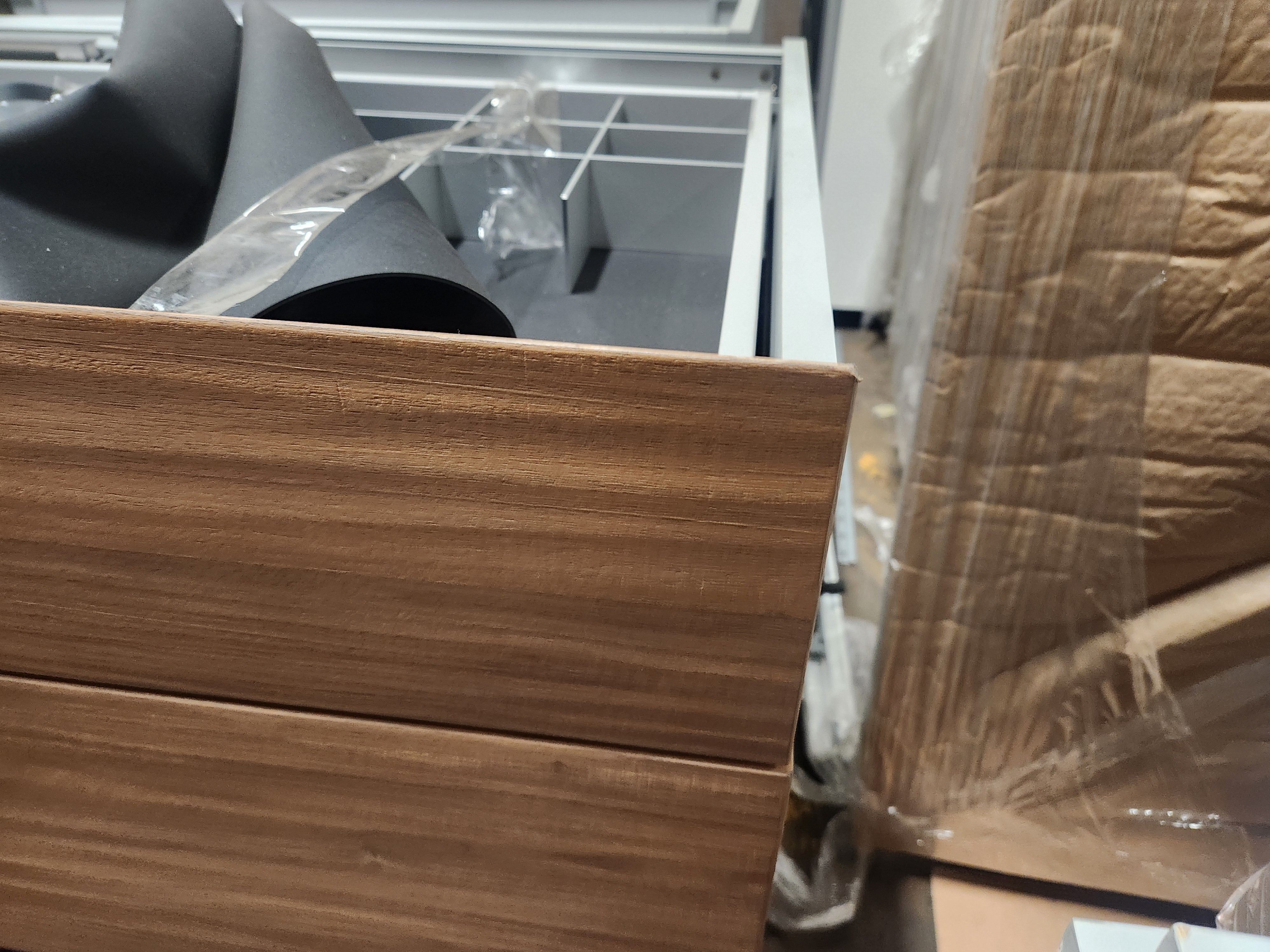 Poliform Phoenix Multi-Tone Modern Kitchen with Artex Island, Stone Countertops and Miele Appliances