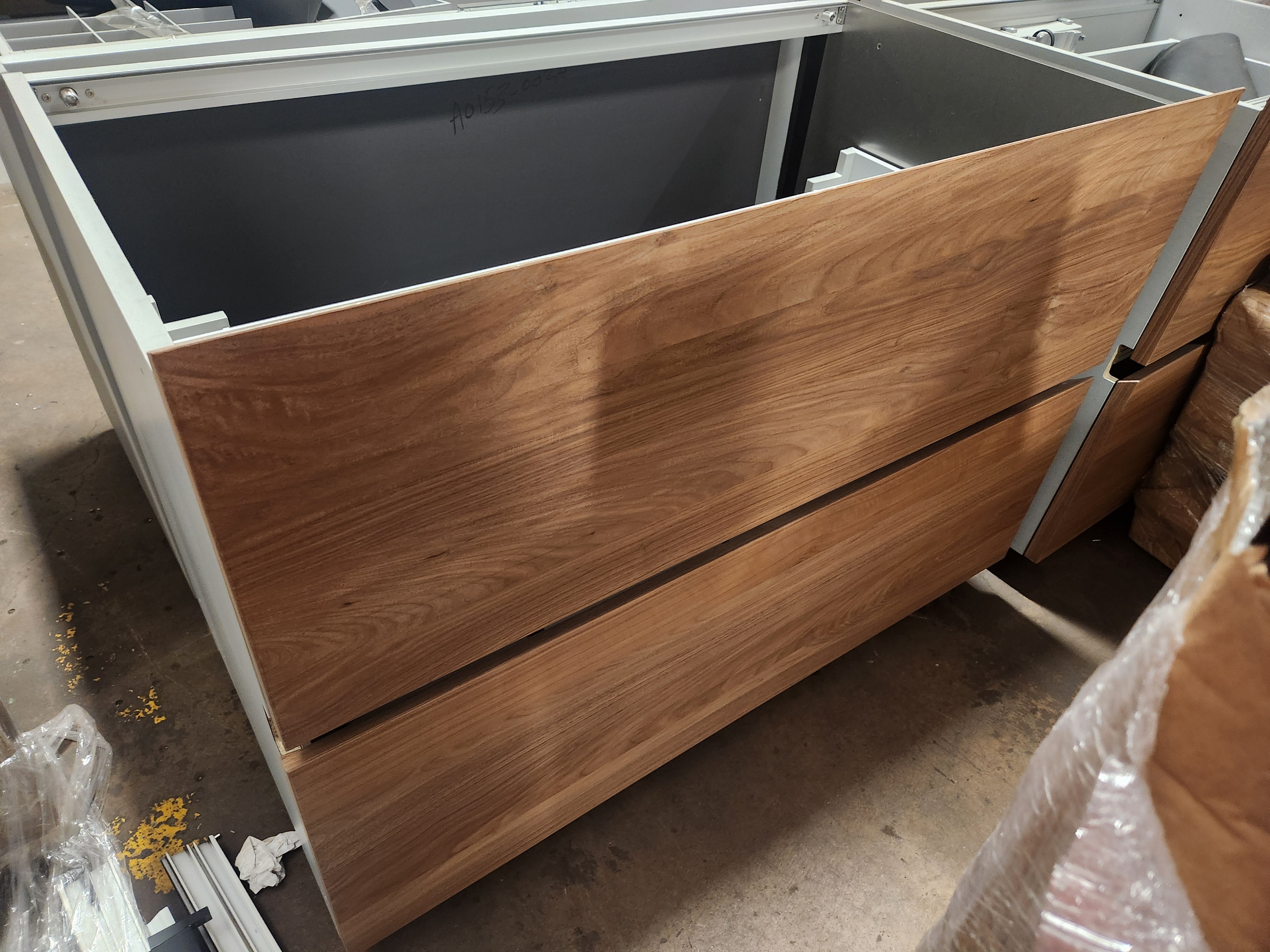 Poliform Phoenix Multi-Tone Modern Kitchen with Artex Island, Stone Countertops and Miele Appliances