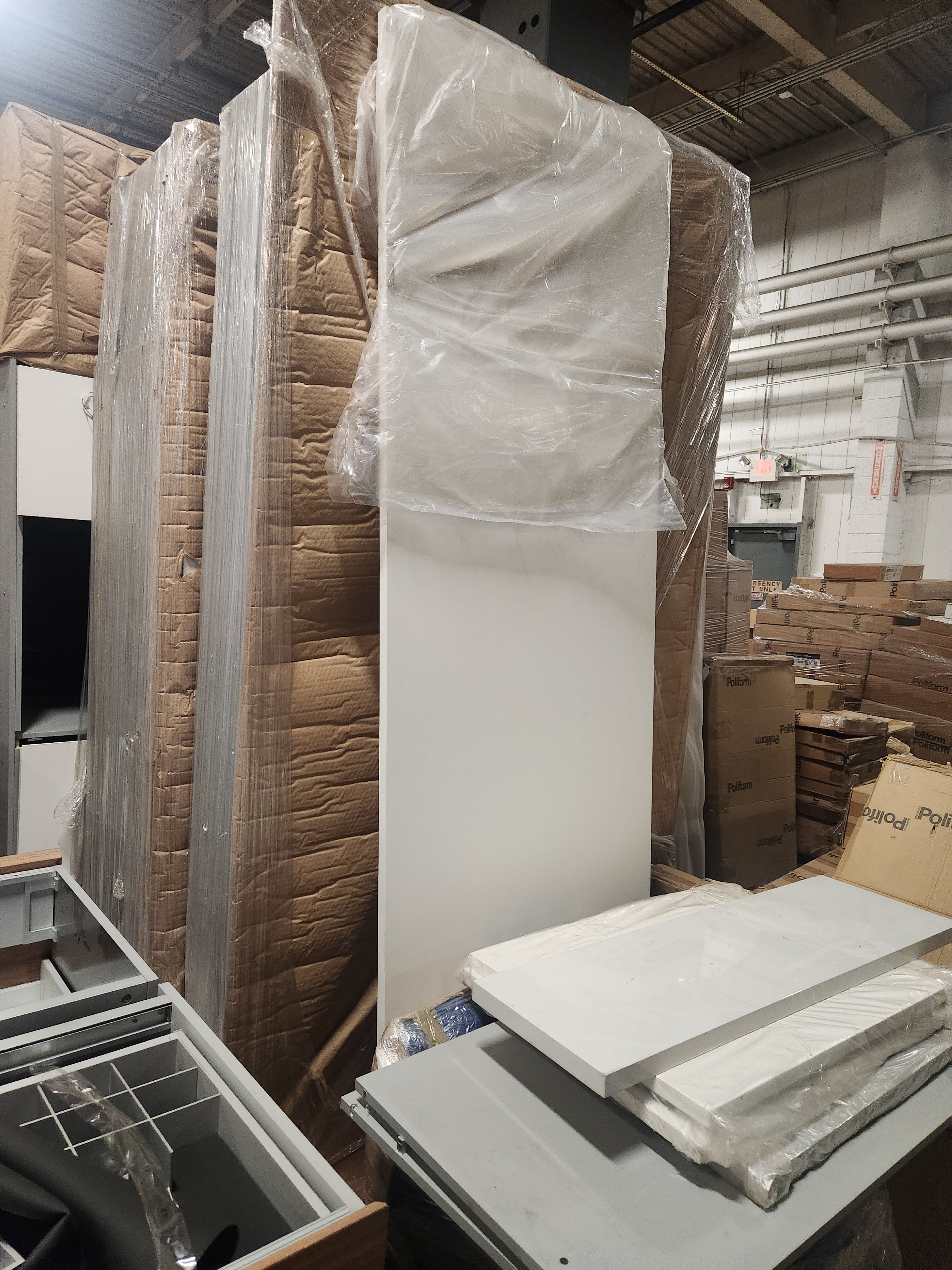 Poliform Phoenix Multi-Tone Modern Kitchen with Artex Island, Stone Countertops and Miele Appliances