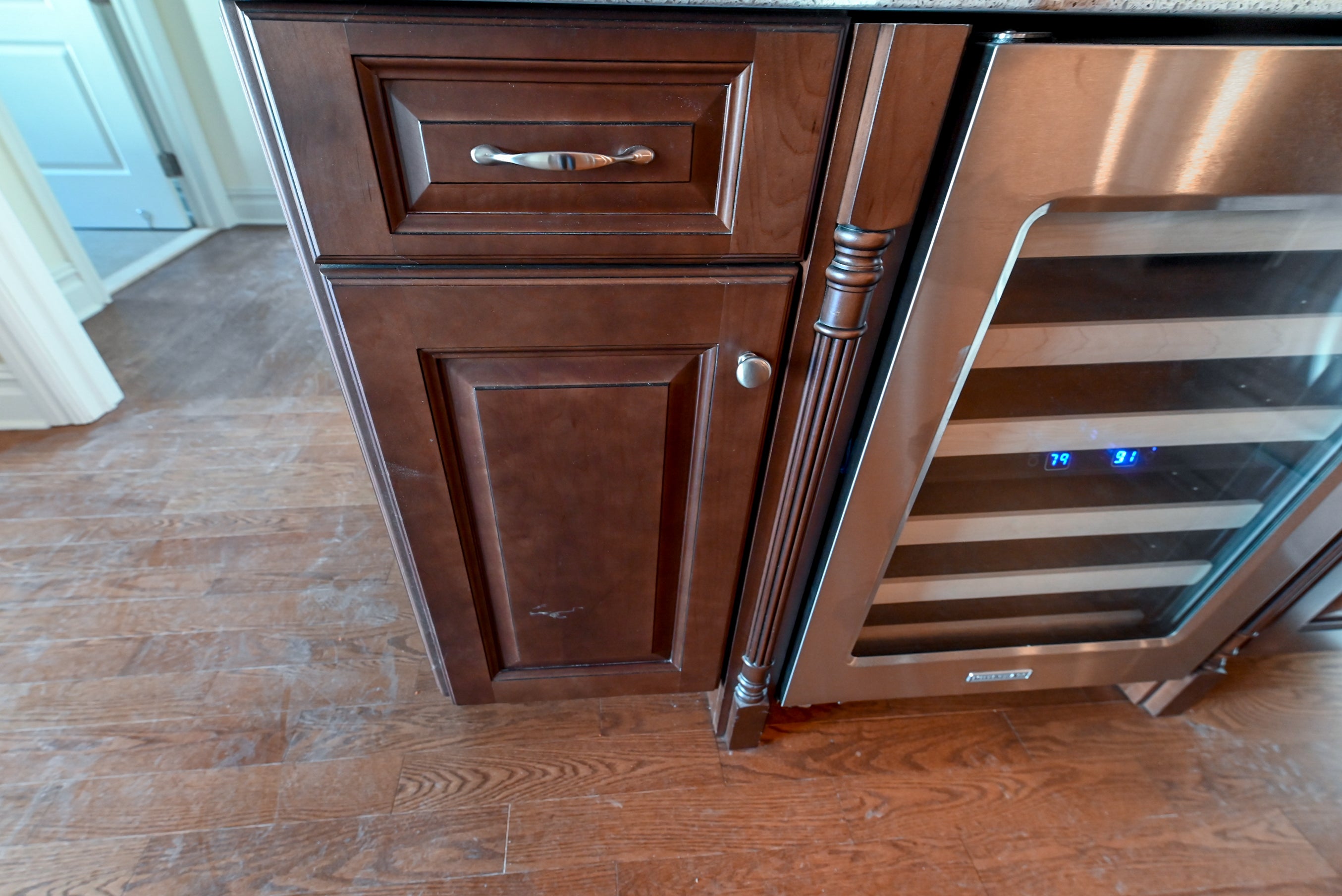 Chocolate European Coffee Traditional Pre-Owned Kitchen W/ Dry Bar