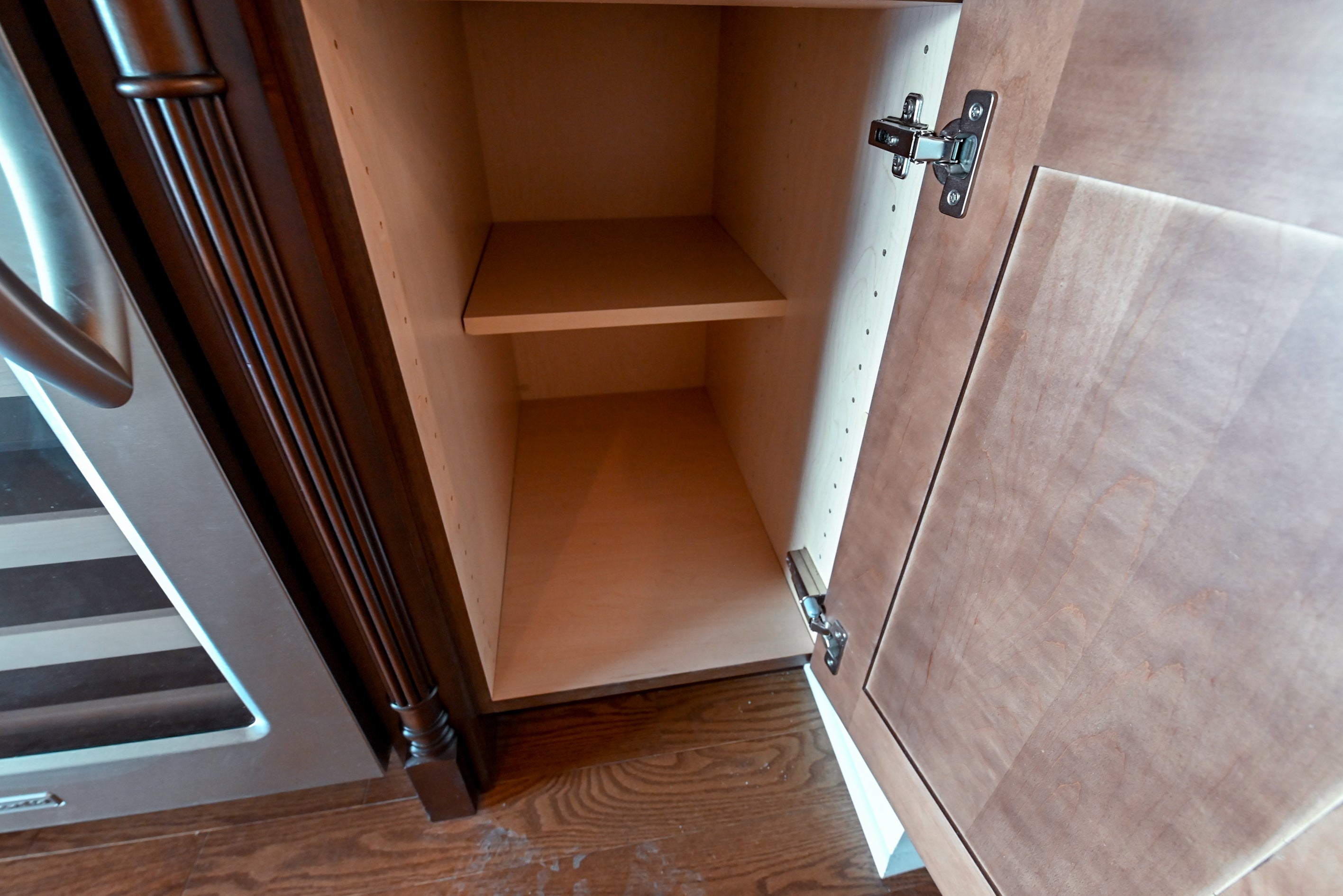 Chocolate European Coffee Traditional Pre-Owned Kitchen W/ Dry Bar