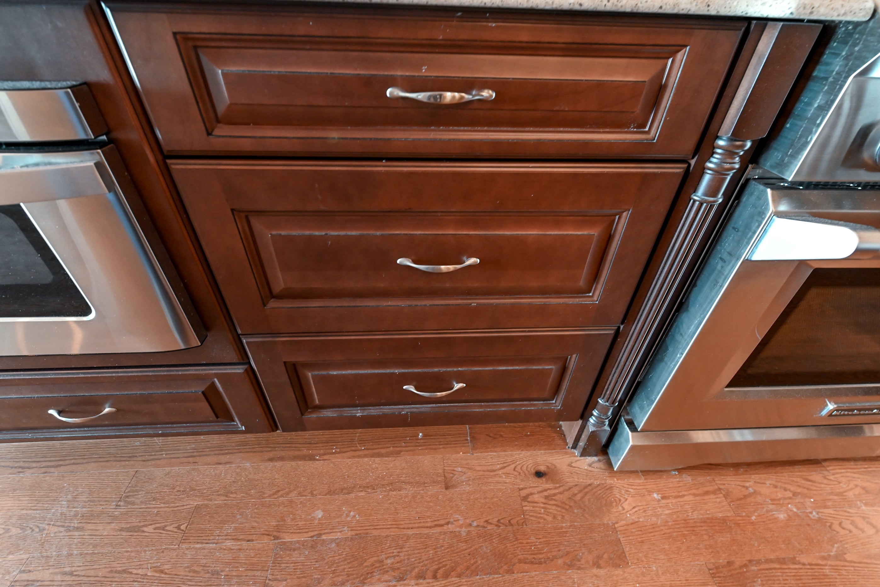 Chocolate European Coffee Traditional Pre-Owned Kitchen W/ Dry Bar