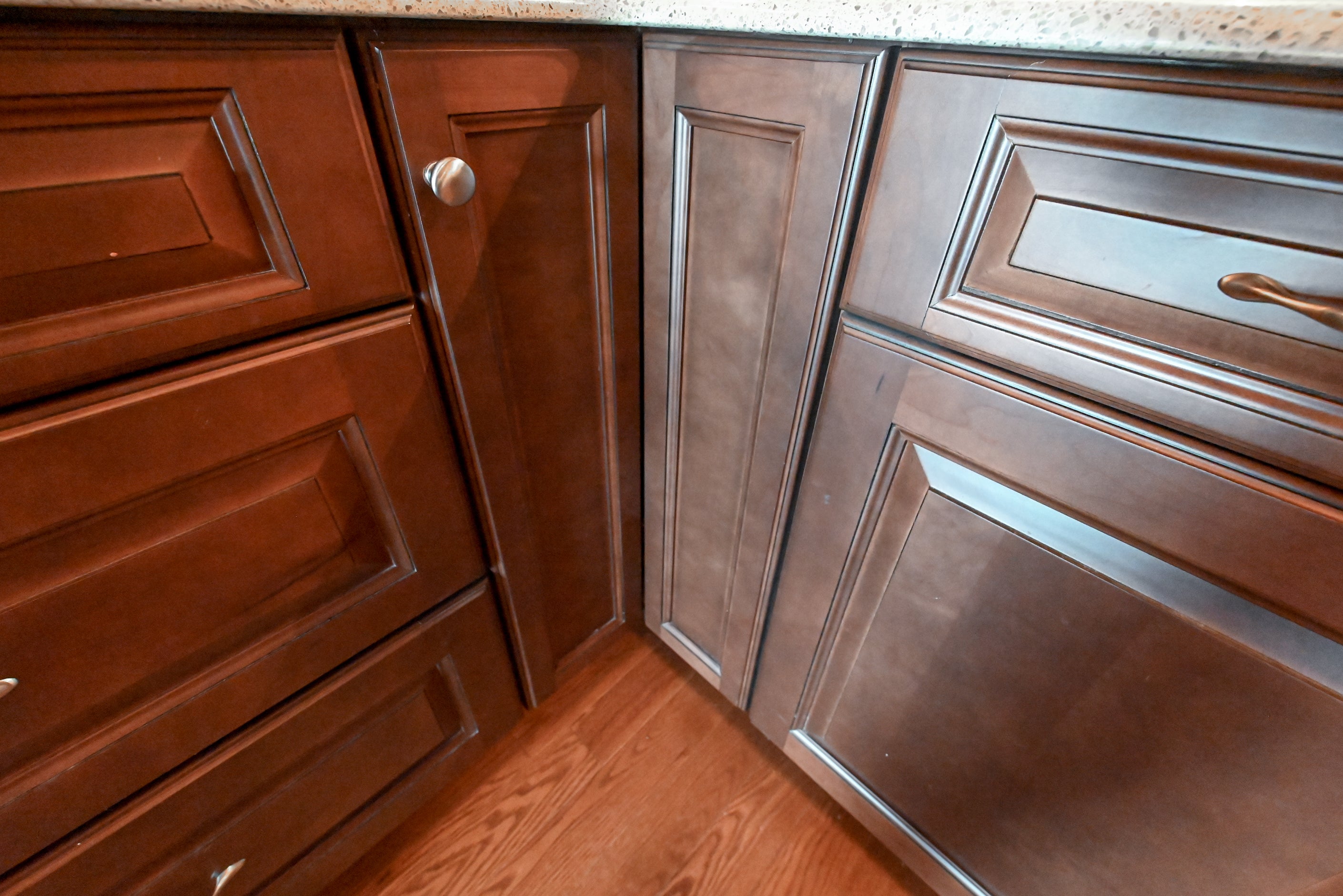 Chocolate European Coffee Traditional Pre-Owned Kitchen W/ Dry Bar