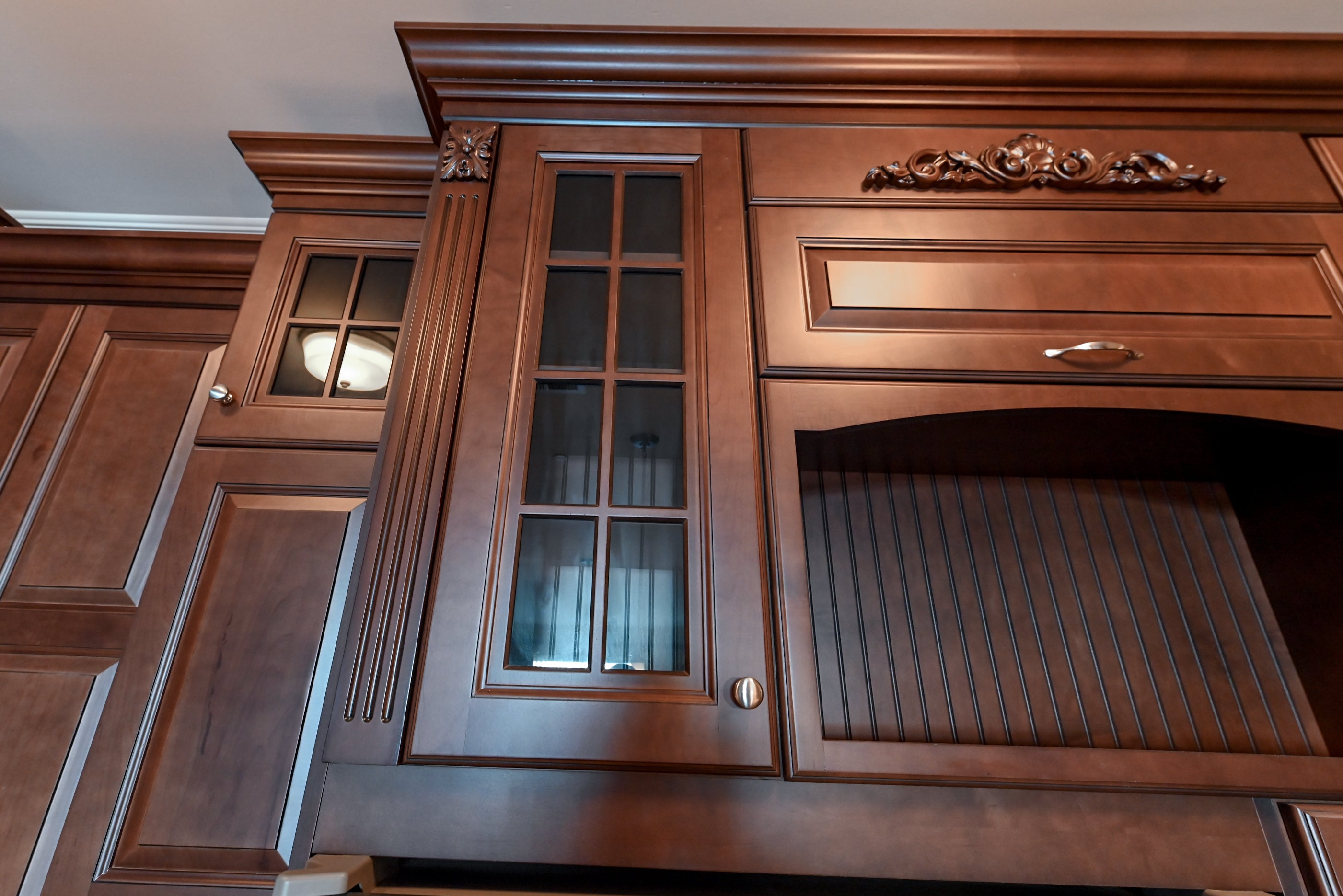 Chocolate European Coffee Traditional Pre-Owned Kitchen W/ Dry Bar