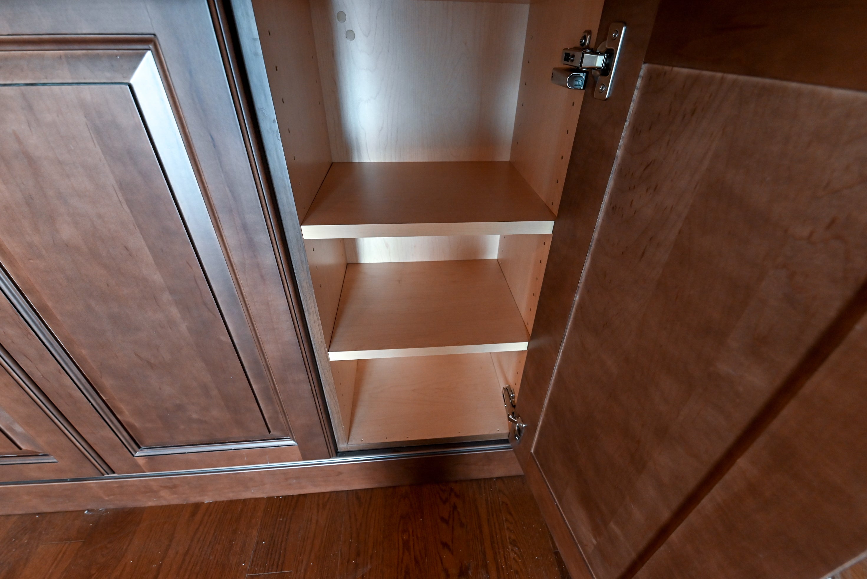 Chocolate European Coffee Traditional Pre-Owned Kitchen W/ Dry Bar