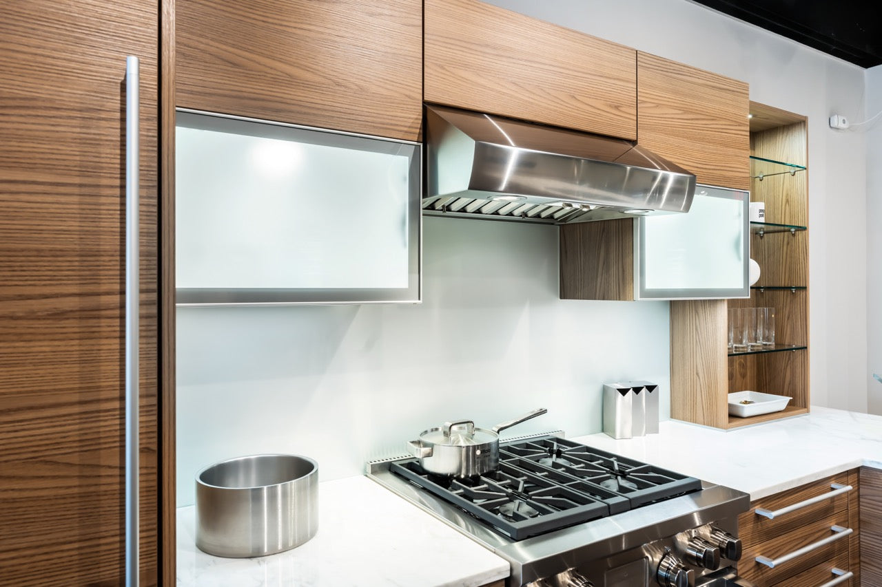 Poggenpohl Modern Brown Elm Kitchen with Wolf & Sub-Zero Appliances