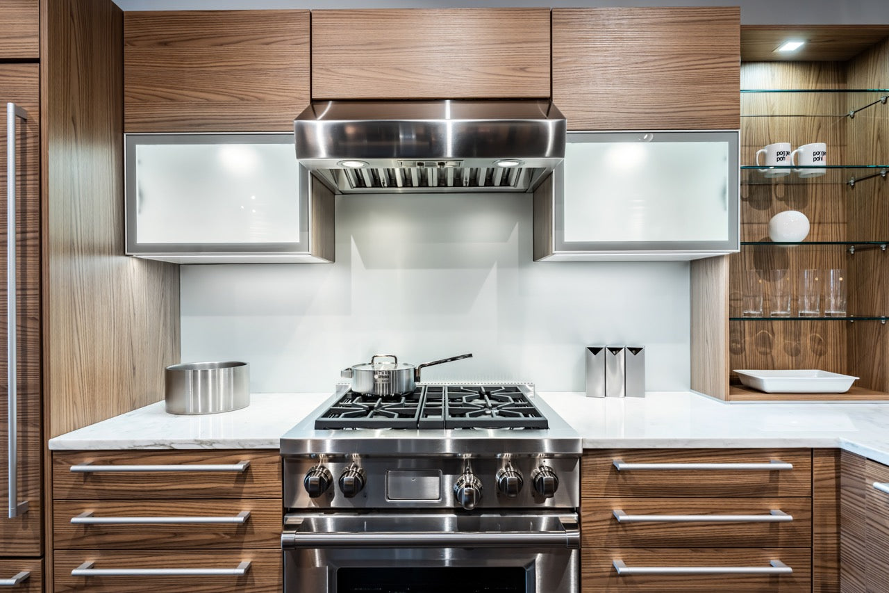 Poggenpohl Modern Brown Elm Kitchen with Wolf & Sub-Zero Appliances