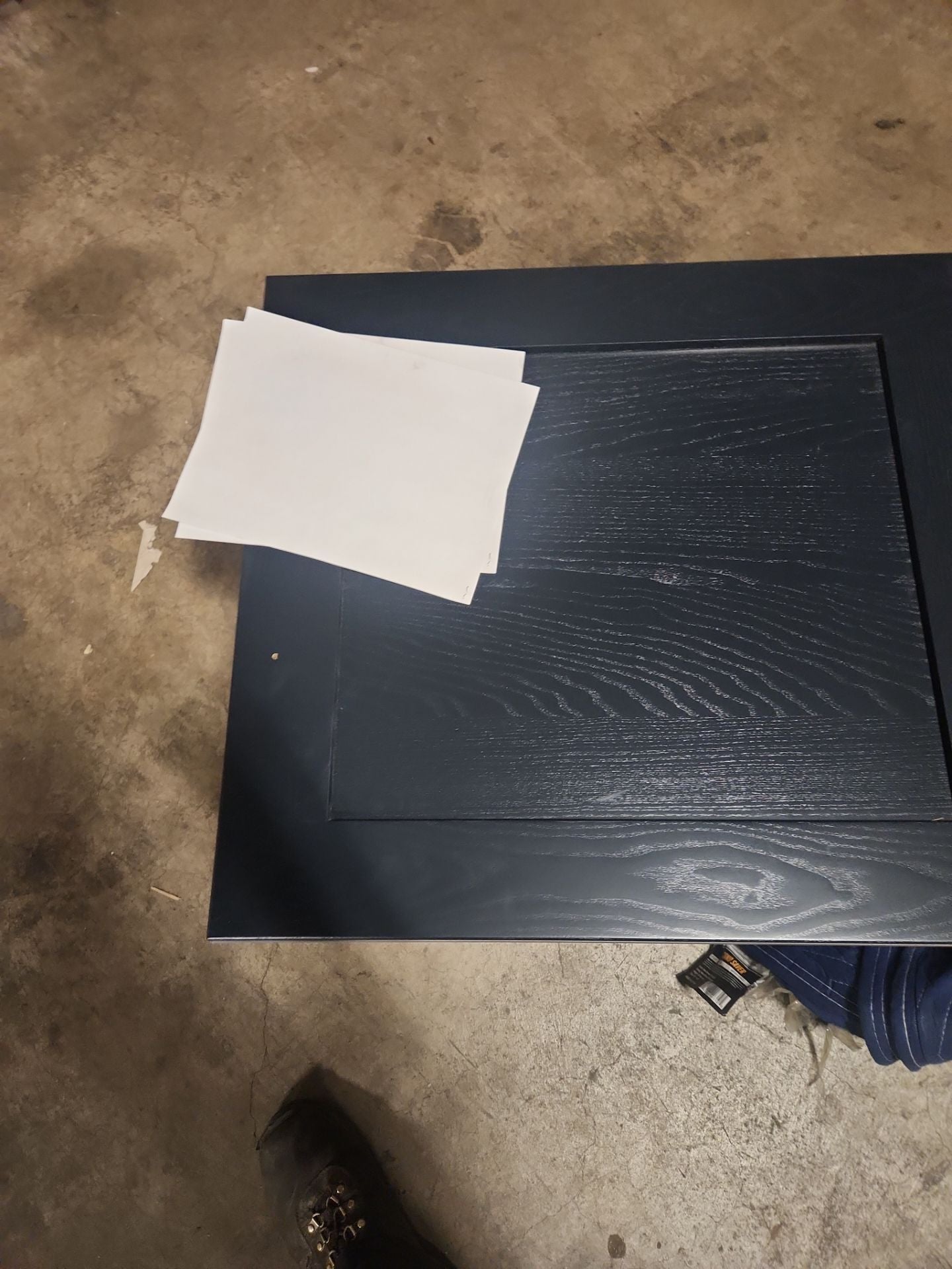 Häcker Velvet Blue & Light Grey Transitional Kitchen with Island and Stone Countertops
