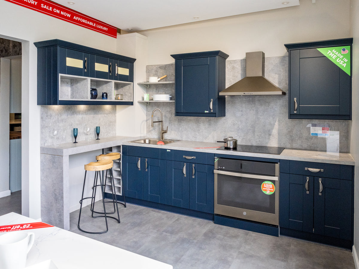 Wren Shaker Classic Navy Blue Matte Kitchen