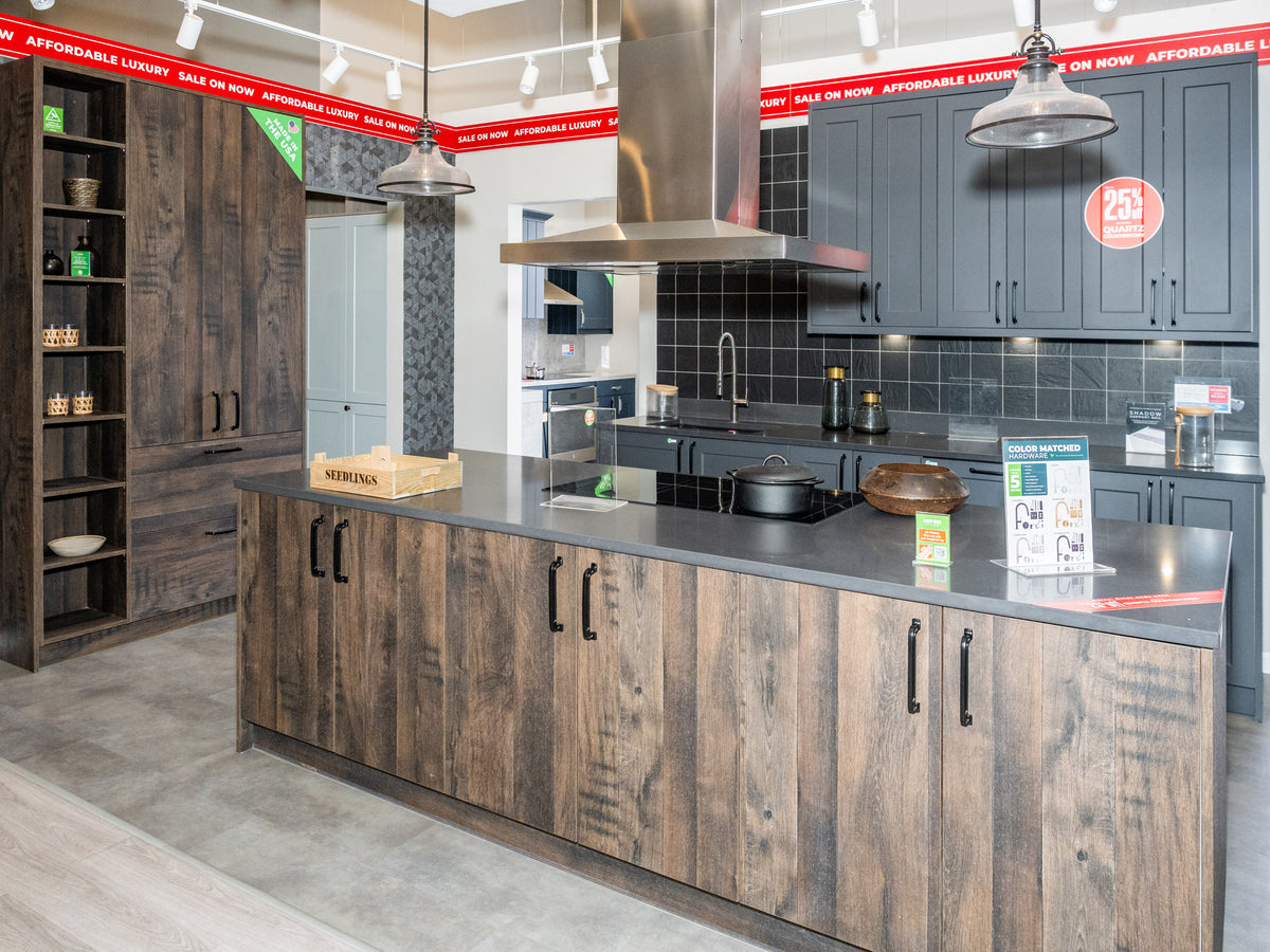 Wren Elements Swiss Oak Matte Modern Kitchen with JennAir Appliances