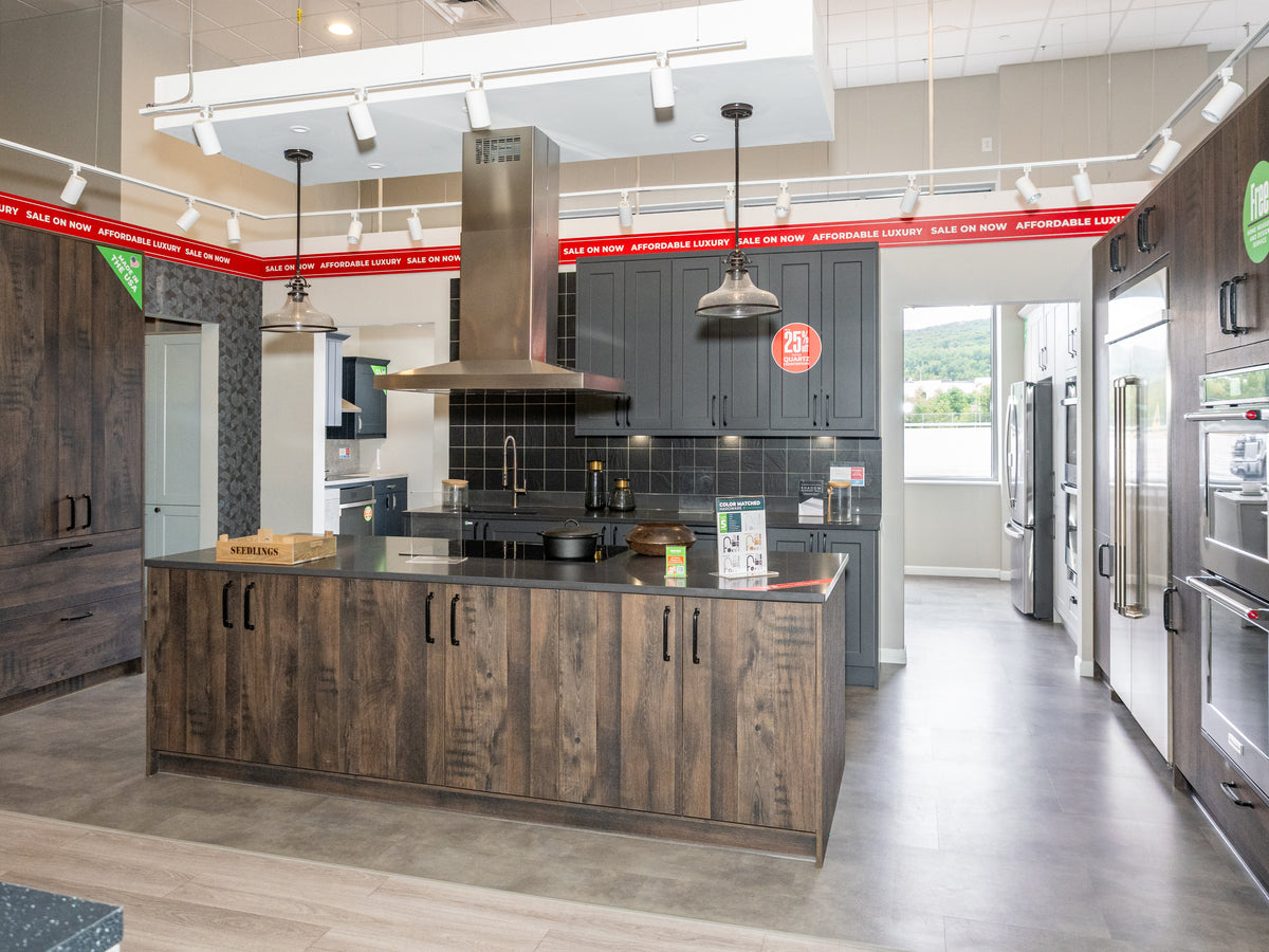 Wren Elements Swiss Oak Matte Modern Kitchen with JennAir Appliances