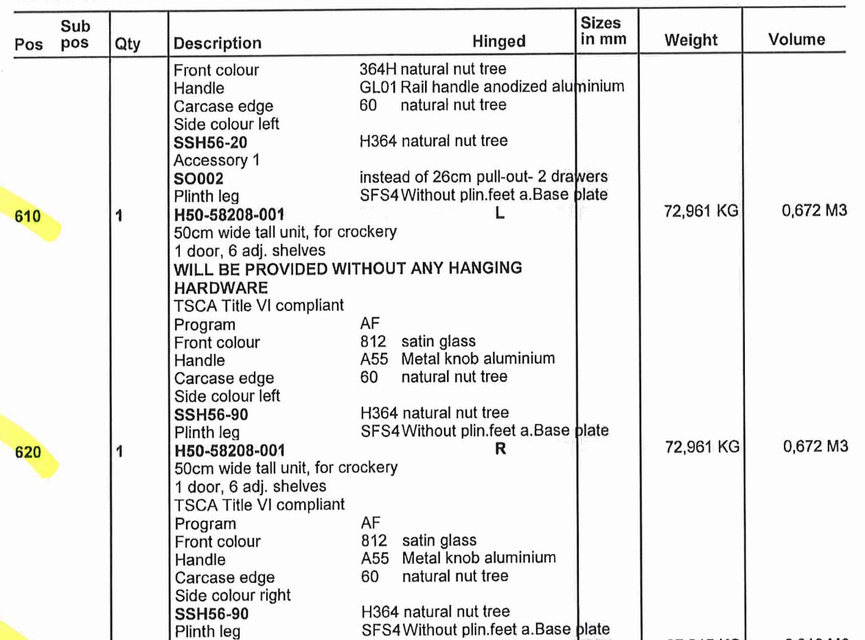 Poggenpohl Modern Natural Nut Tree Make-Up Floating Vanity with Tall Satin Glass Door Linen Storage