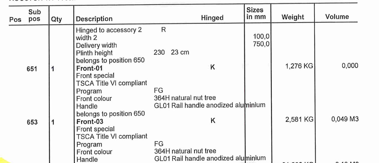 Poggenpohl Modern Natural Nut Tree Vanity - Cabinetry Only
