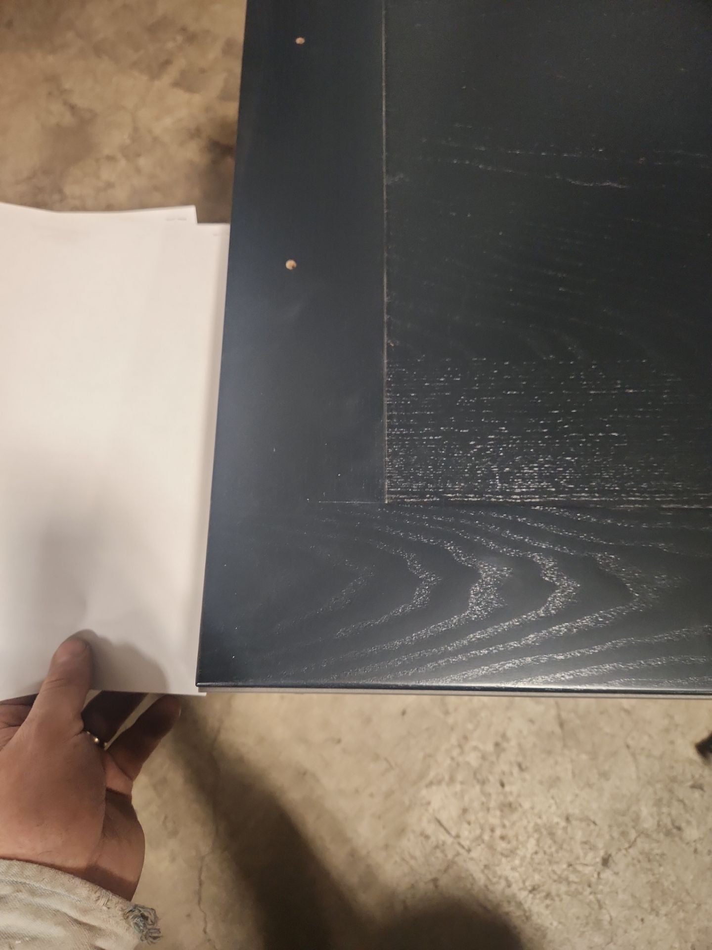 Häcker Velvet Blue & Light Grey Transitional Kitchen with Island and Stone Countertops