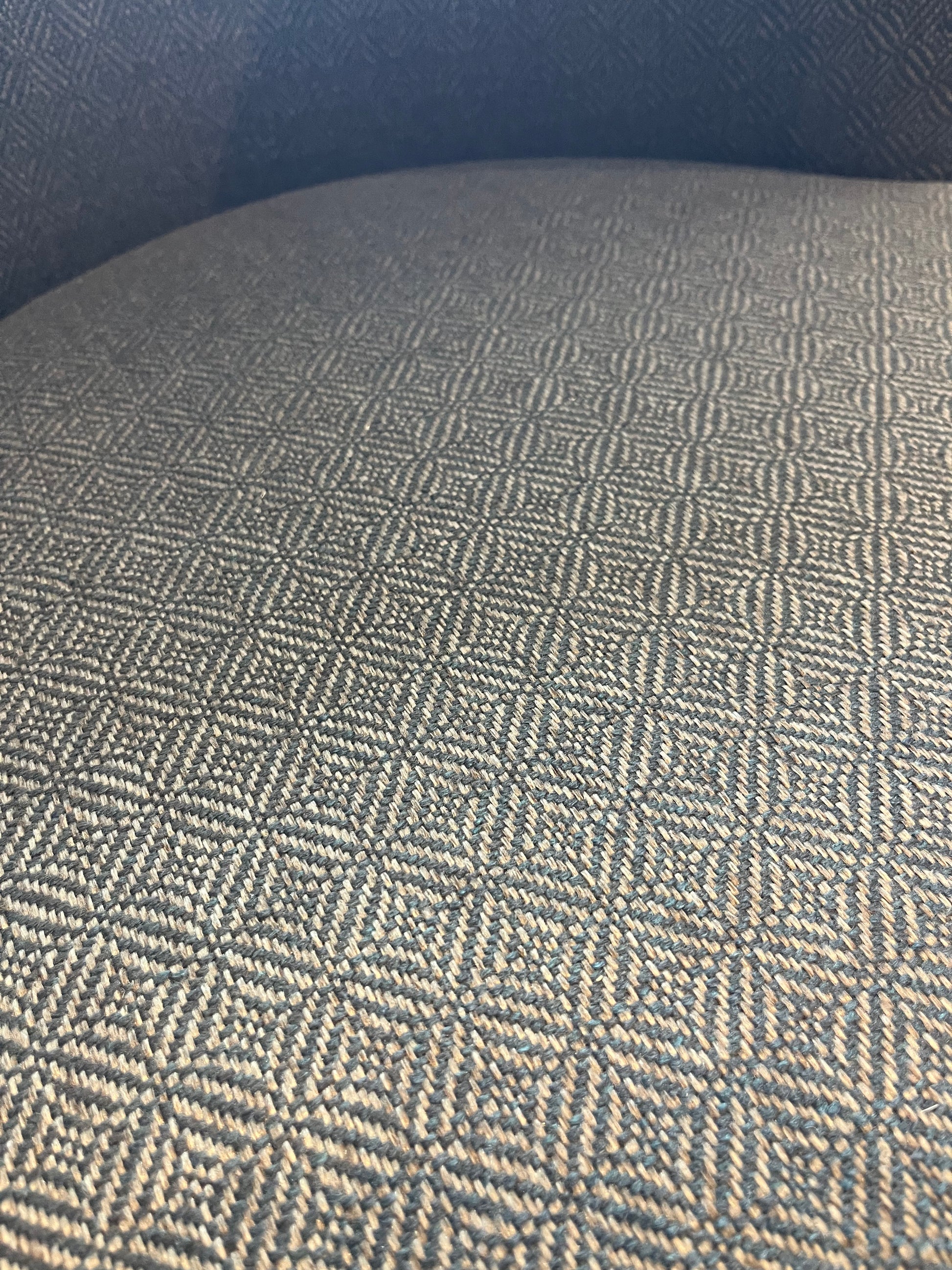 eggersmann Sophisticated Living Malia Blue Armchairs with Varnished Birchwood Base