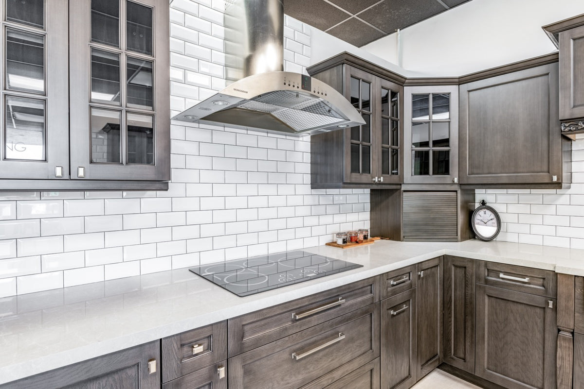 Kitchen Kraft Transitional Maple Kitchen with Monogram Appliances
