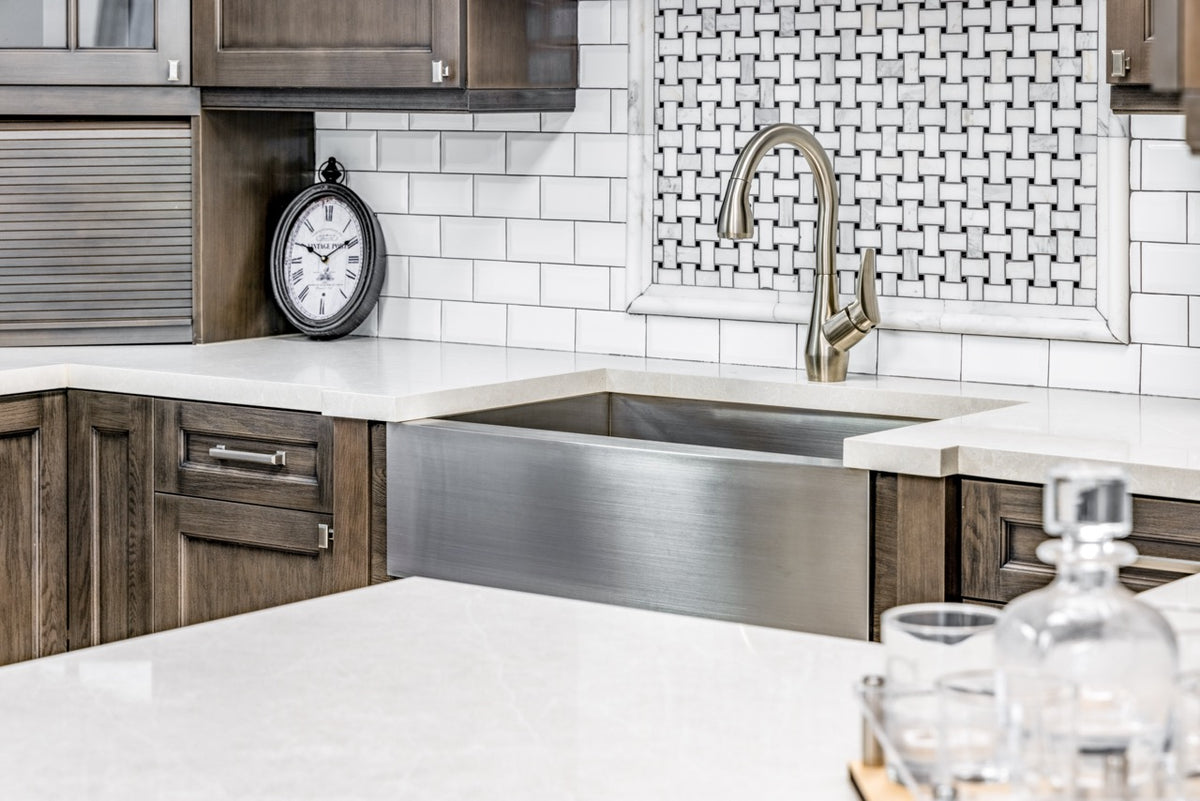 Kitchen Kraft Transitional Maple Kitchen with Monogram Appliances