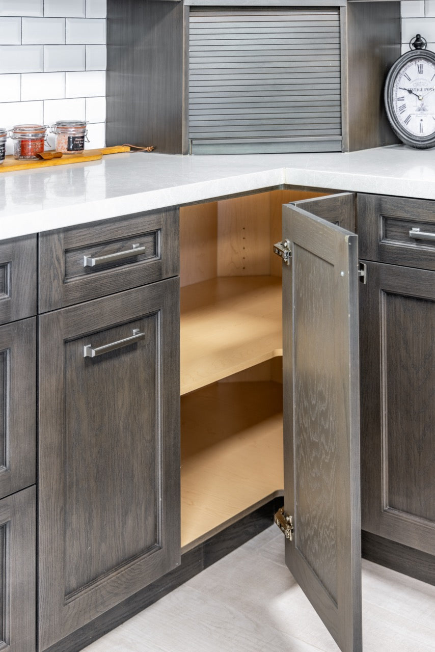 Kitchen Kraft Transitional Maple Kitchen with Monogram Appliances