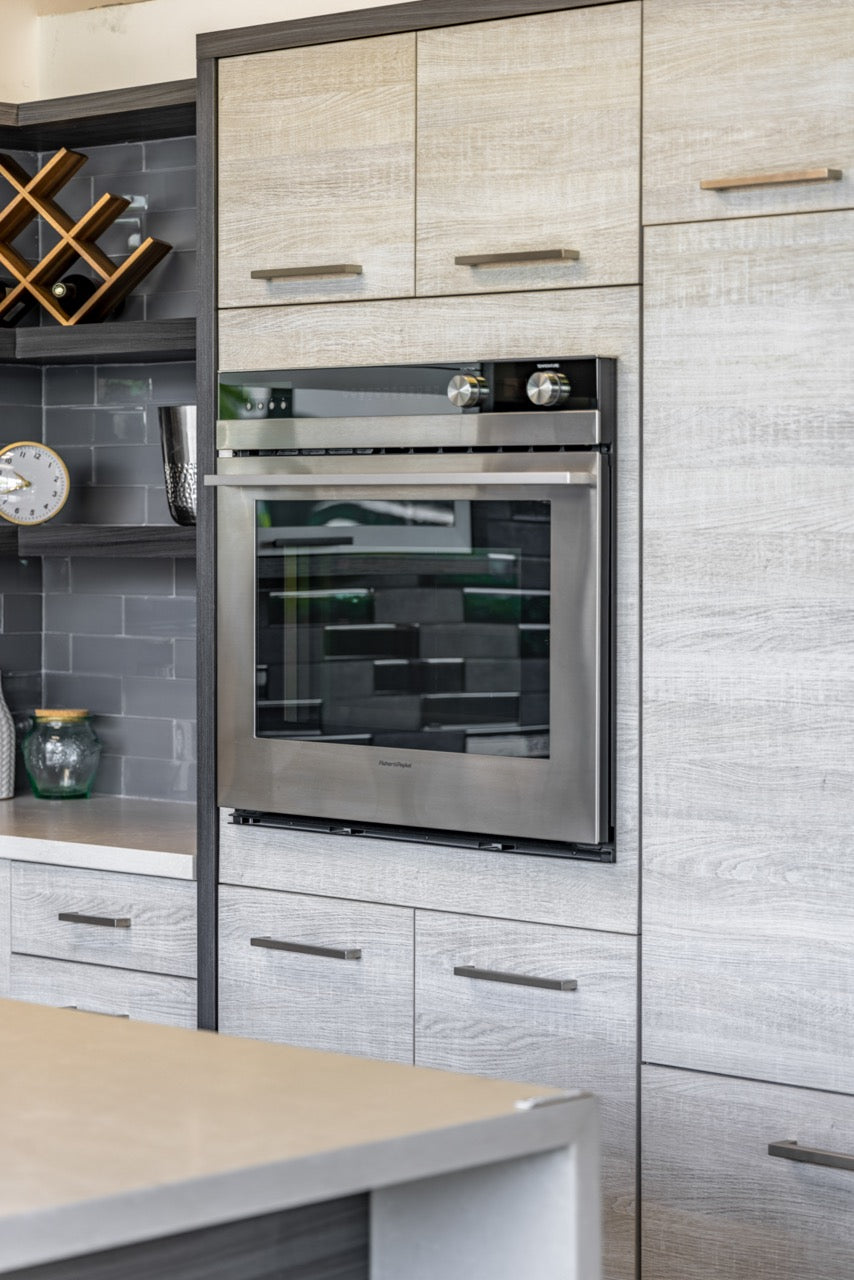 Bellmont Modern Wood Veneer Kitchen with Island & Appliances