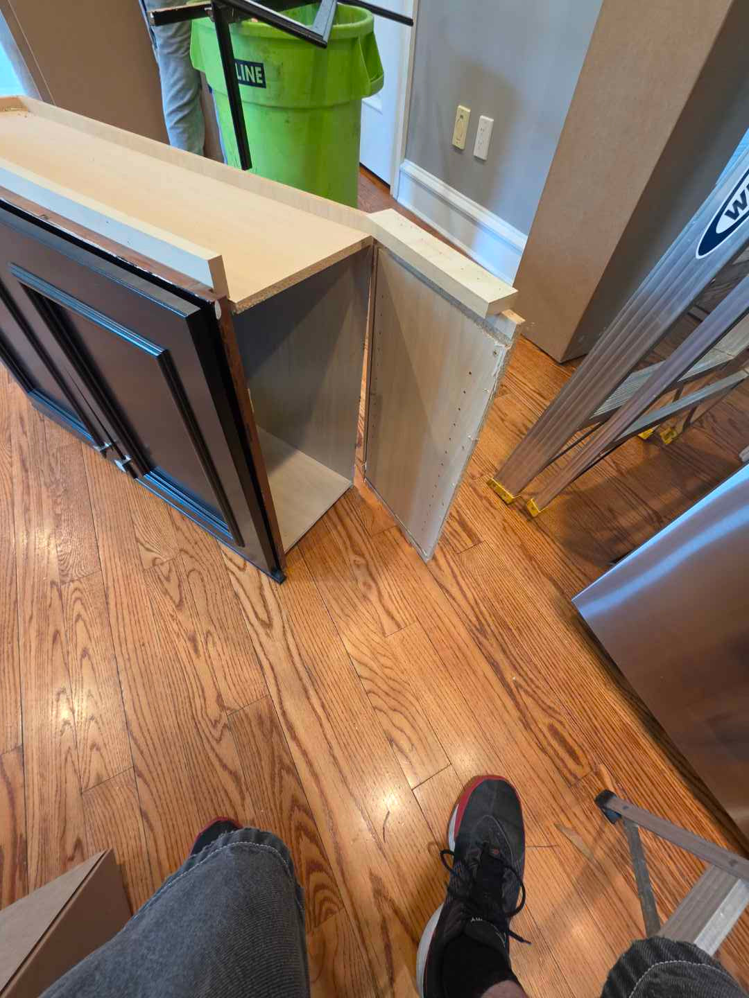"The Onyx" Transitional Jet Black Kitchen with Island & Appliances