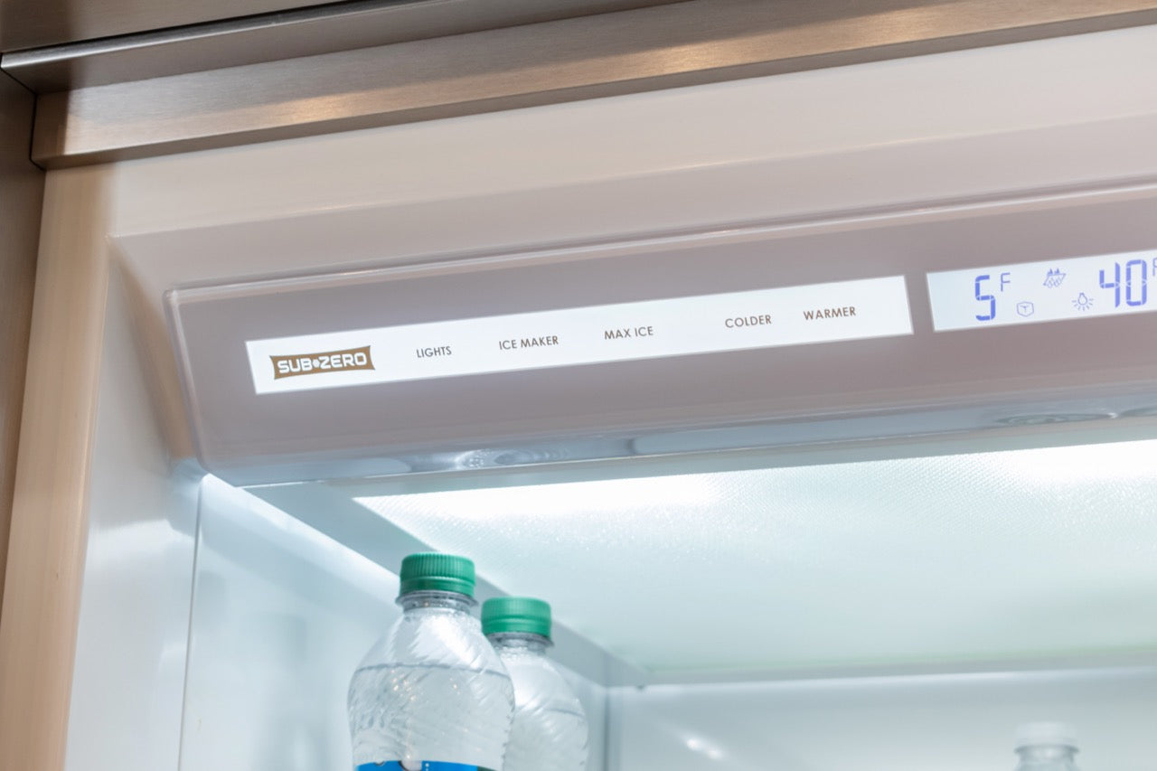 Modern Matte Gray Kitchen with Rift Cut White Oak Island and Wolf & Sub-Zero Appliances