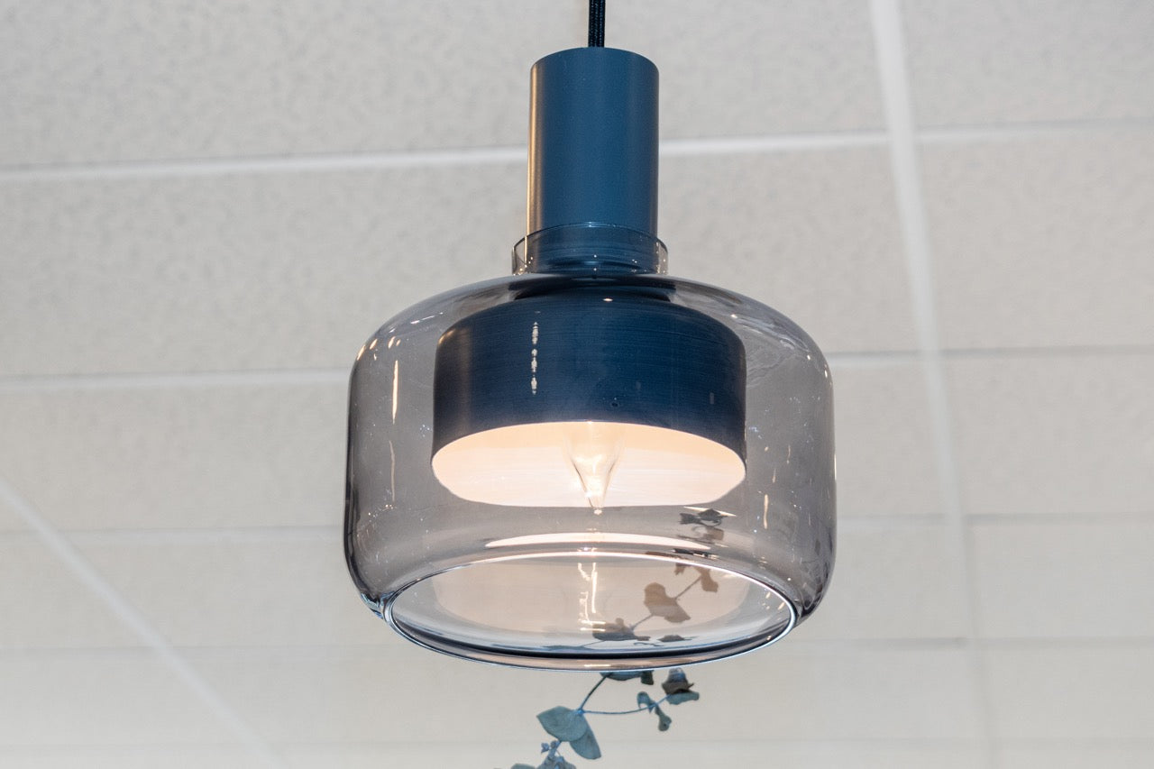 Modern Matte Gray Kitchen with Rift Cut White Oak Island and Wolf & Sub-Zero Appliances