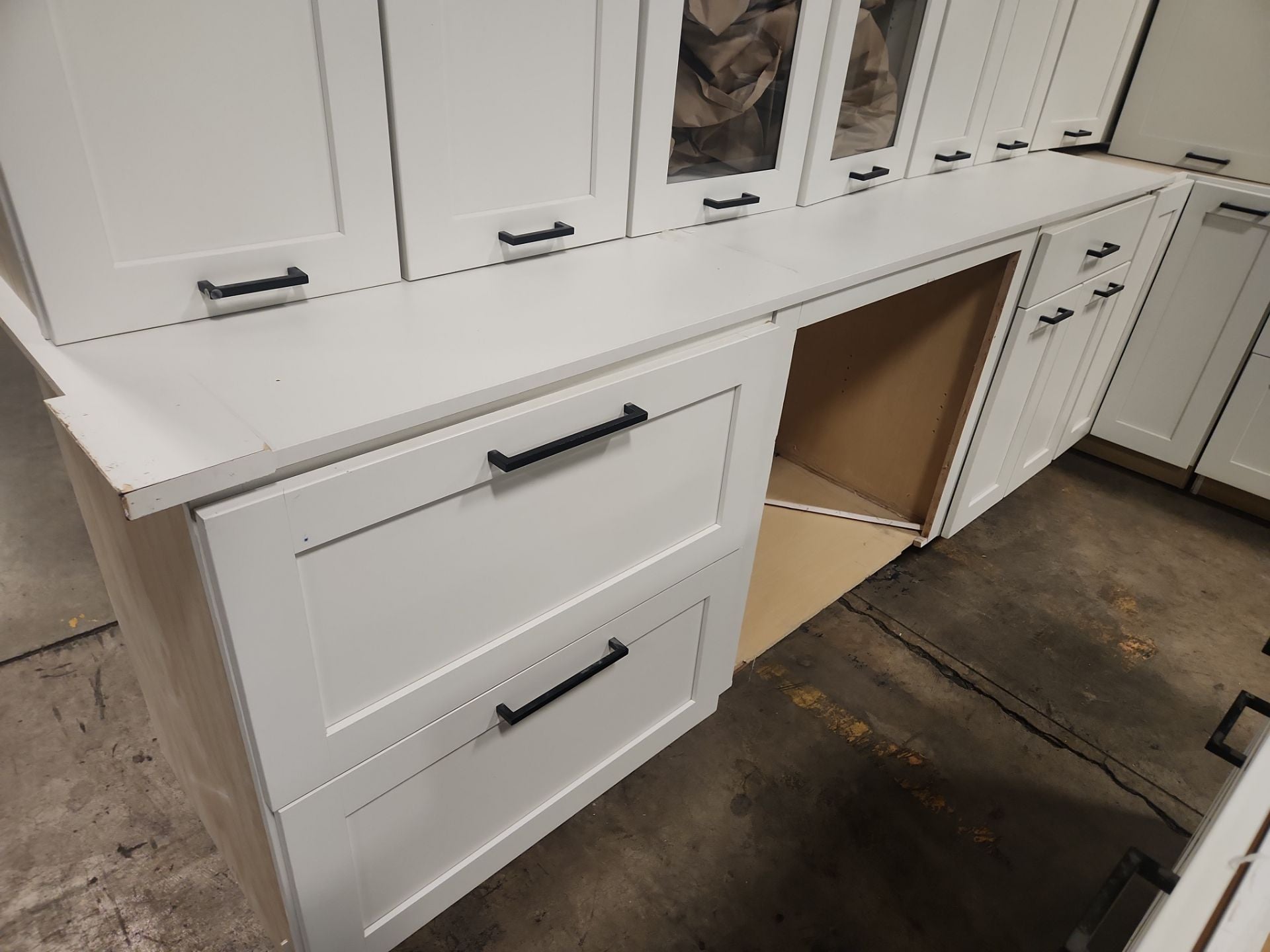 “The Westerly” Transitional White Kitchen with Island, 48" Sub-Zero Refrigerator and Bosch Appliances