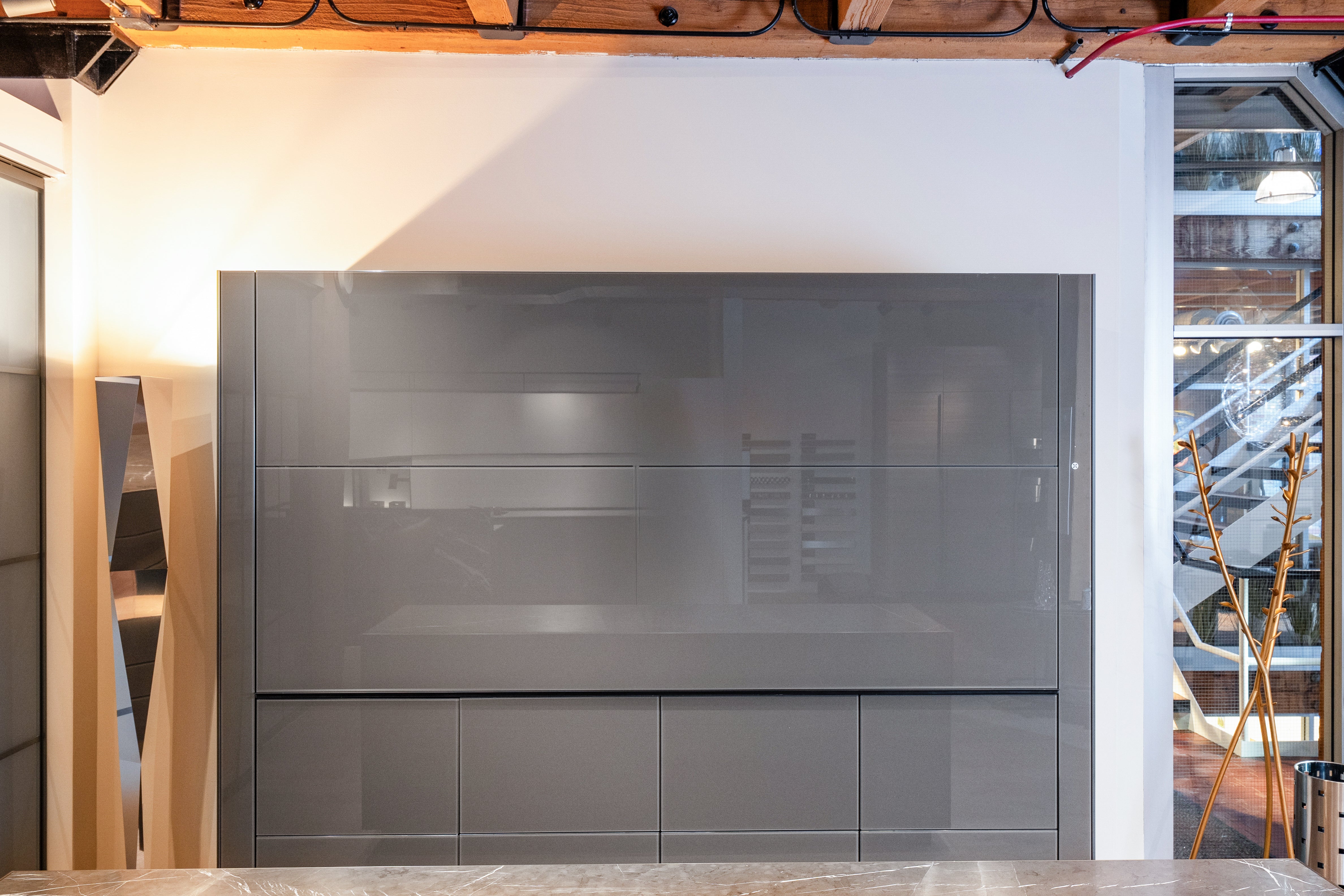 Valcucine Logica Celata Wet Bar with Artematica Soft Island