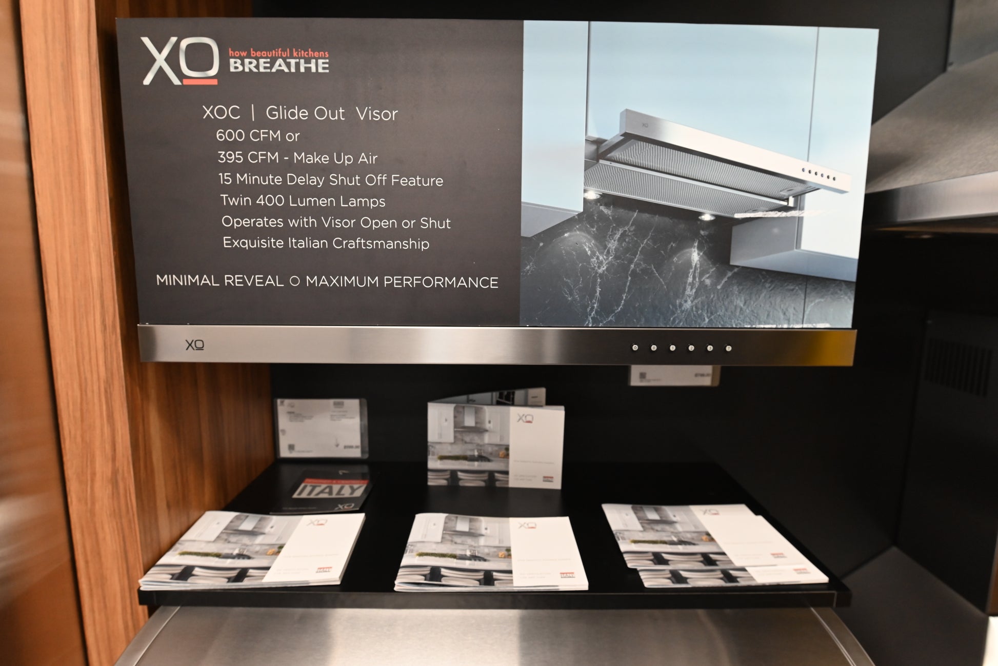 XO 30 inch under cabinet canopy range hood in stainless steel XOC30SC