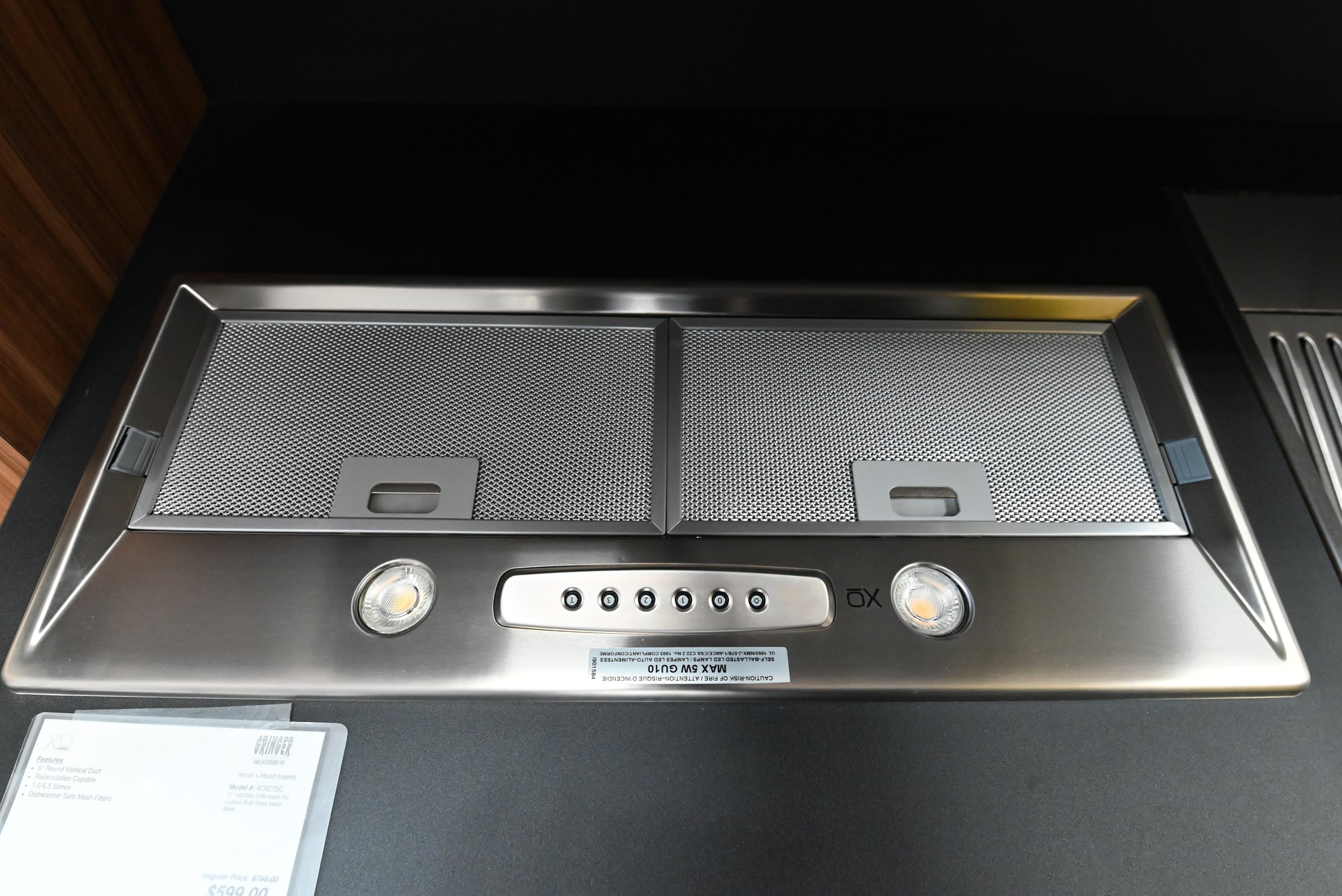 XO 27 inch stainless steel custom range hood insert XOI27SC