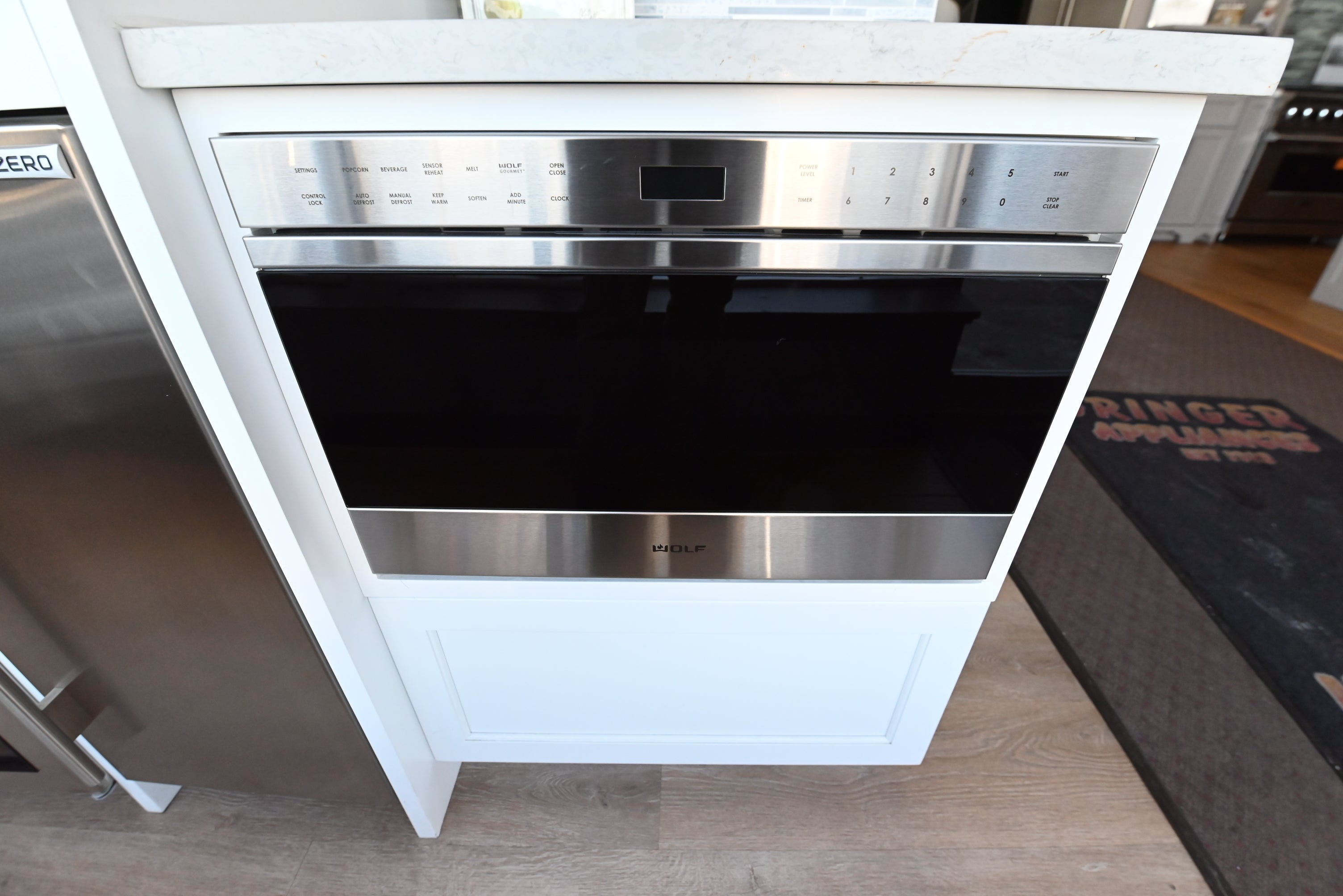 Wolf MD24TES 24 inch transitional stainless steel built in drawer microwave front view